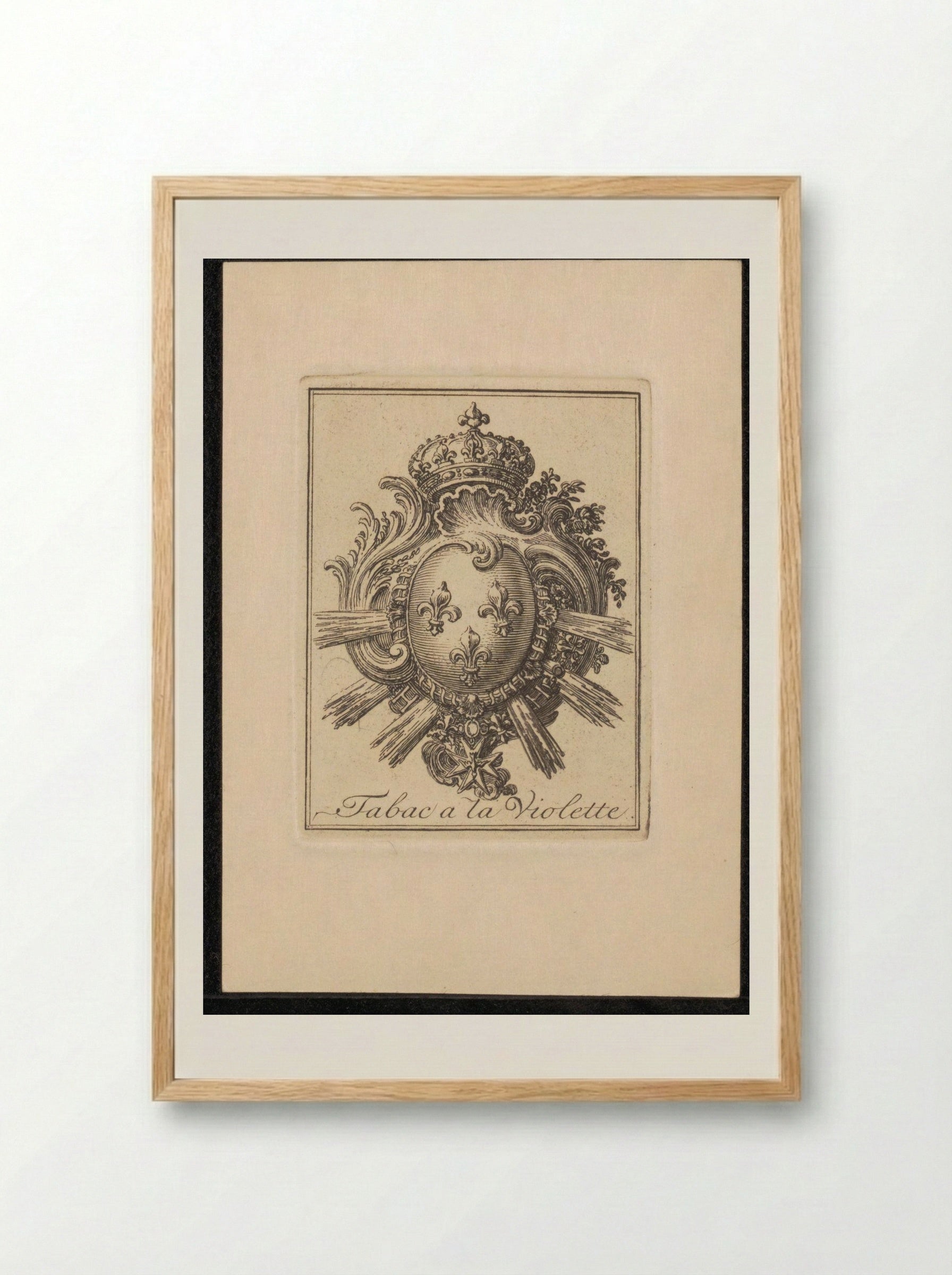 Wapen met fleur de lys (Tabac a la Violette) - Jean Bernard - Framed Print Wood