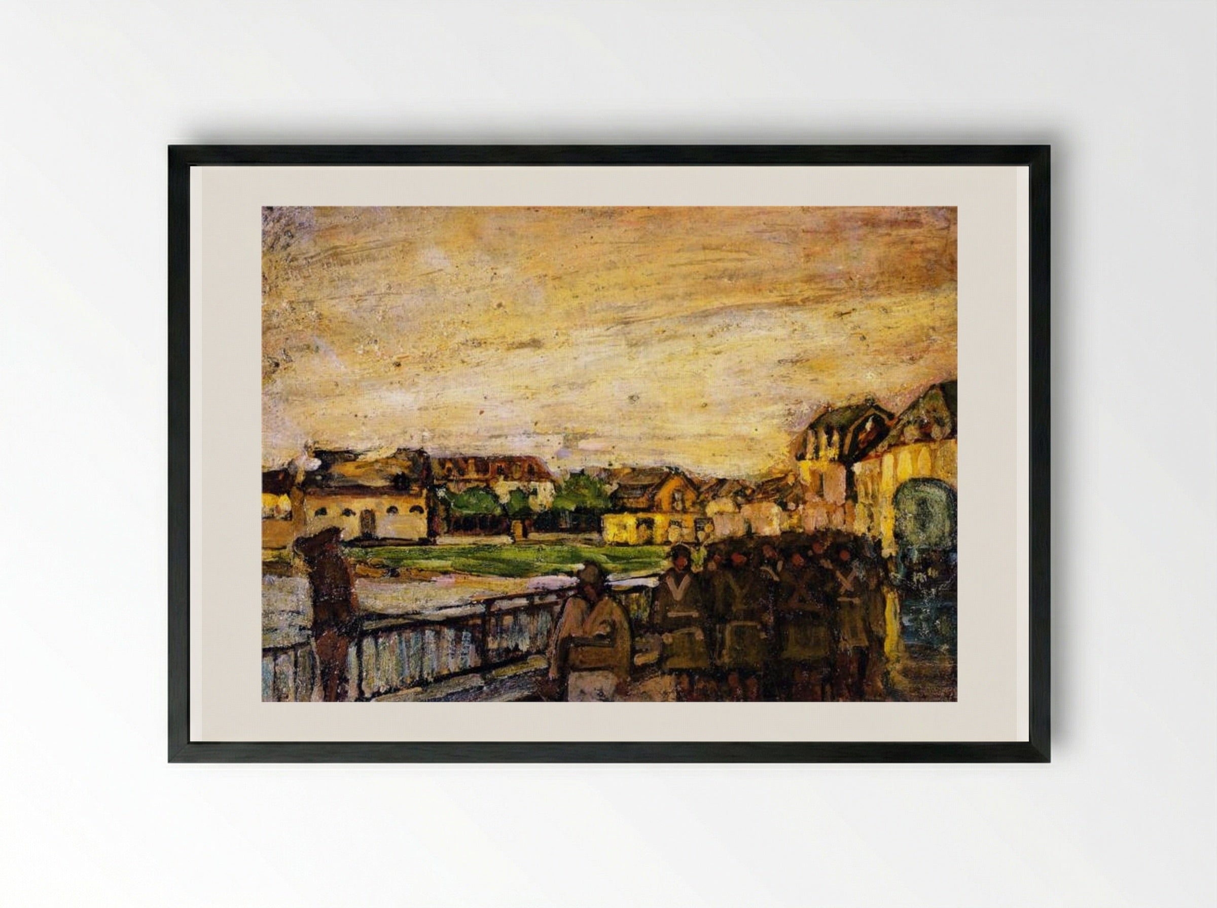 War Scene, Etaples, France - Henry Ossawa Tanner - Framed Print Black