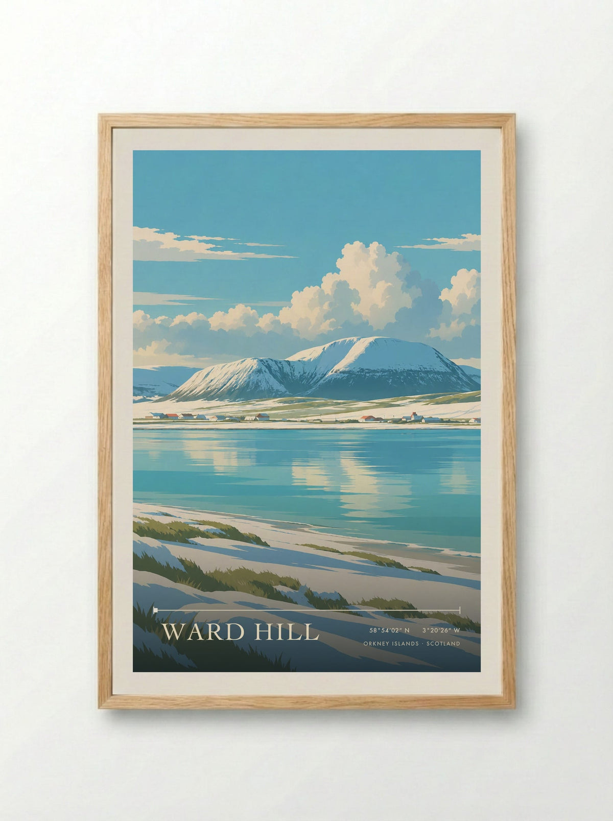 Ward Hill, Orkney Islands | Travel Poster - Framed Print Wood