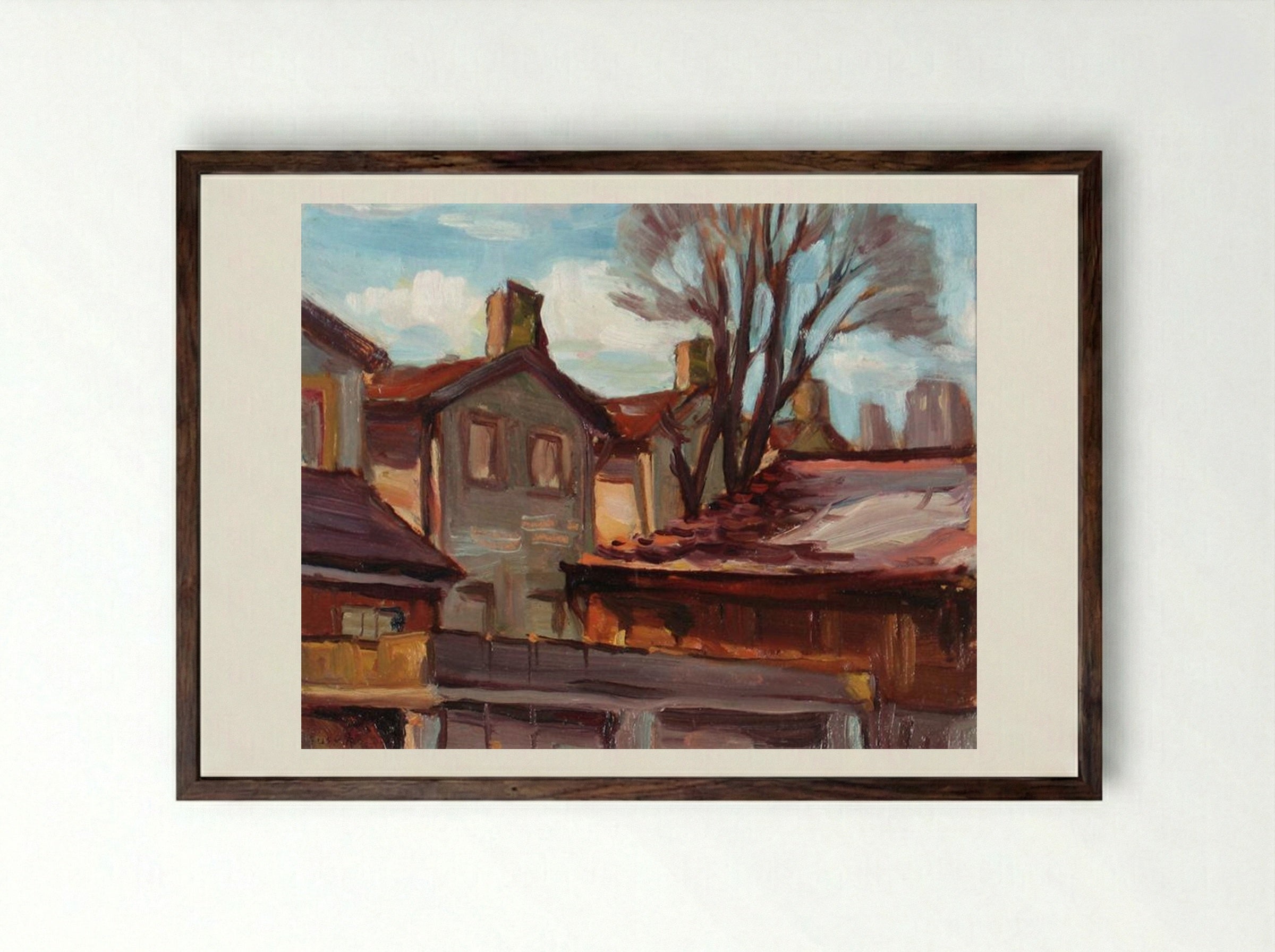 Ward Sketch - Jack Bush - Framed Print Dark Wood