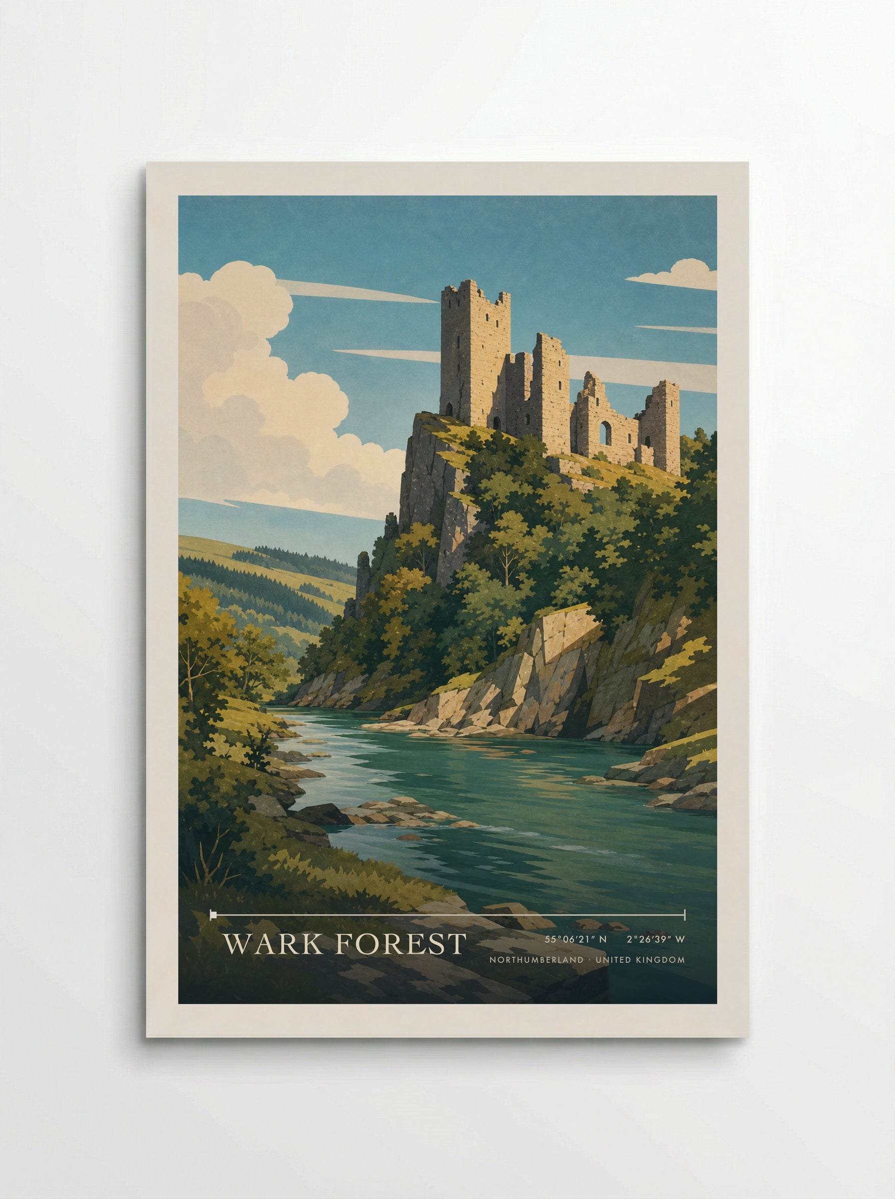 Wark Forest Northumberland United Kingdom Travel Poster - Poster