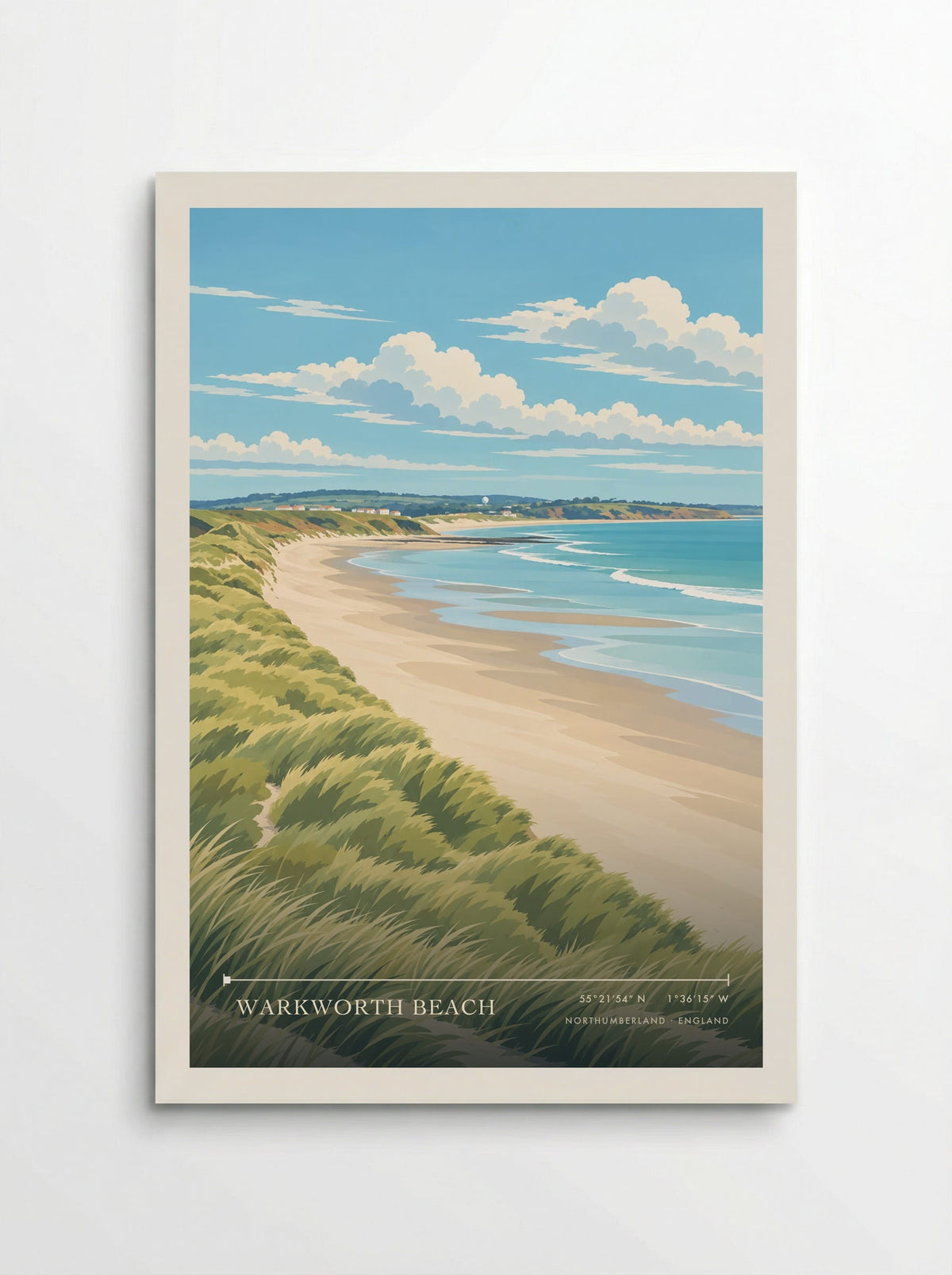 Warkworth Beach, Northumberland | Travel Poster - Poster