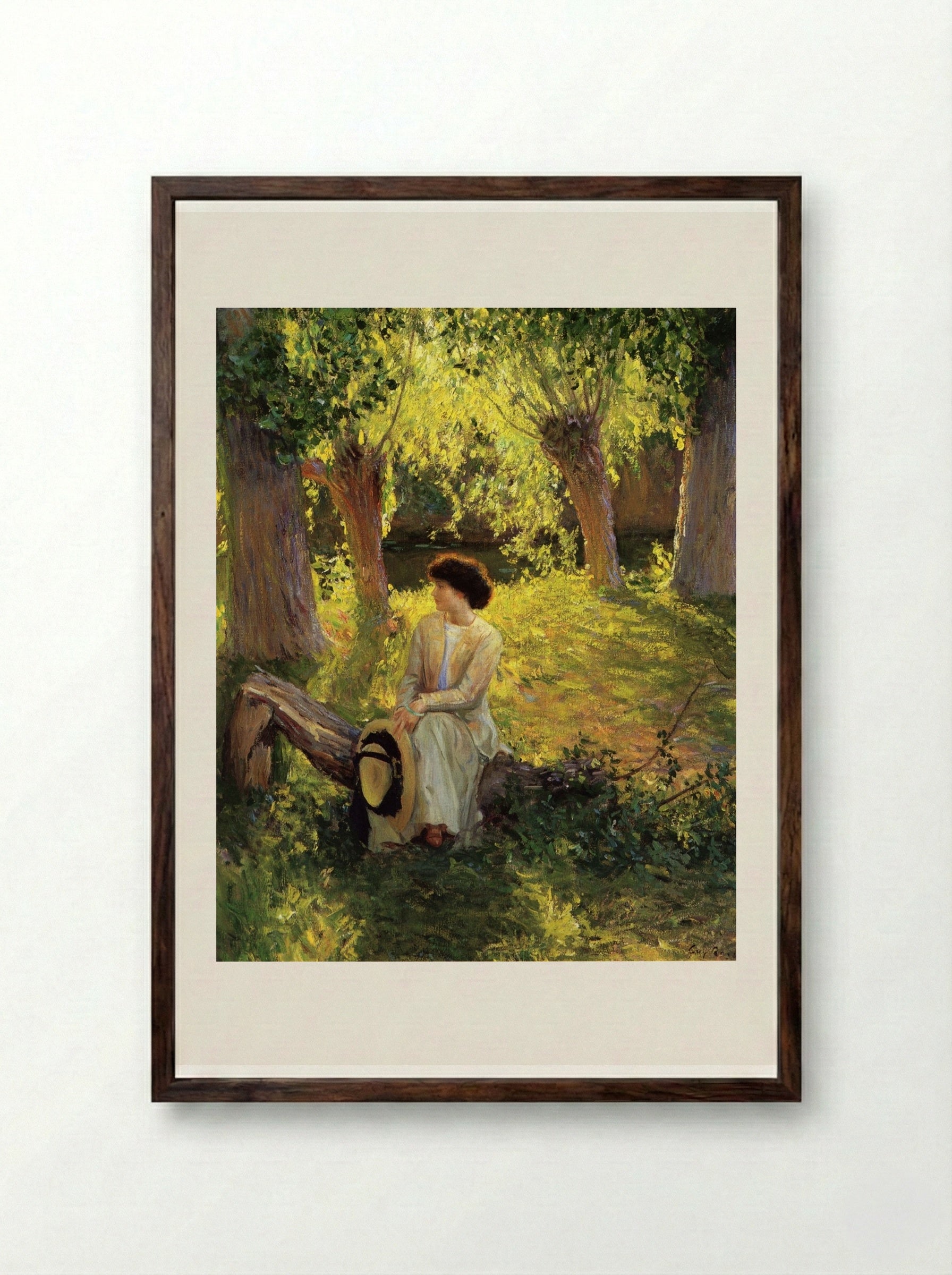 Warm Afternoon - Guy Rose - Framed Print Dark Wood