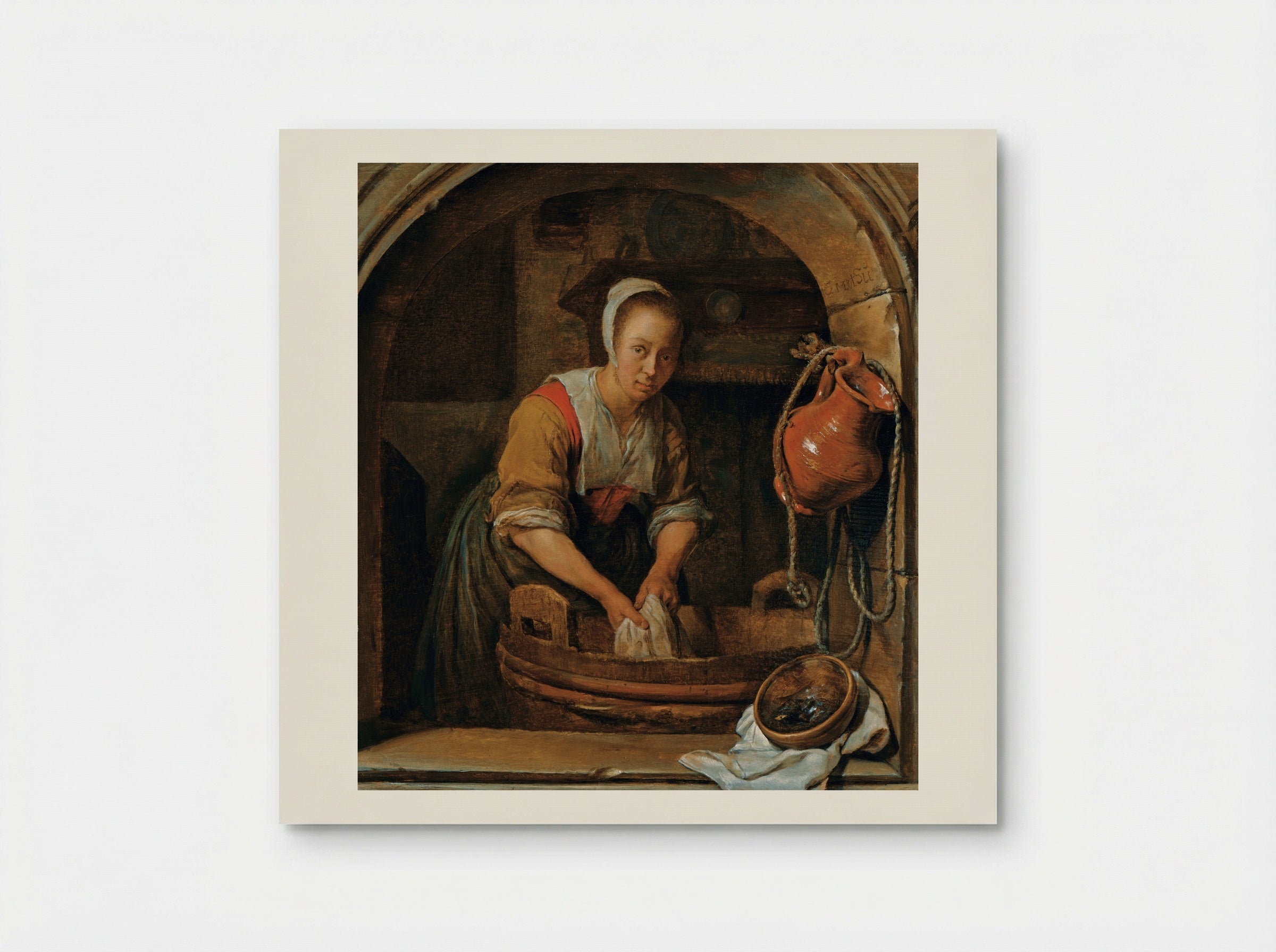 Washerwoman - Gabriel Metsu - Poster