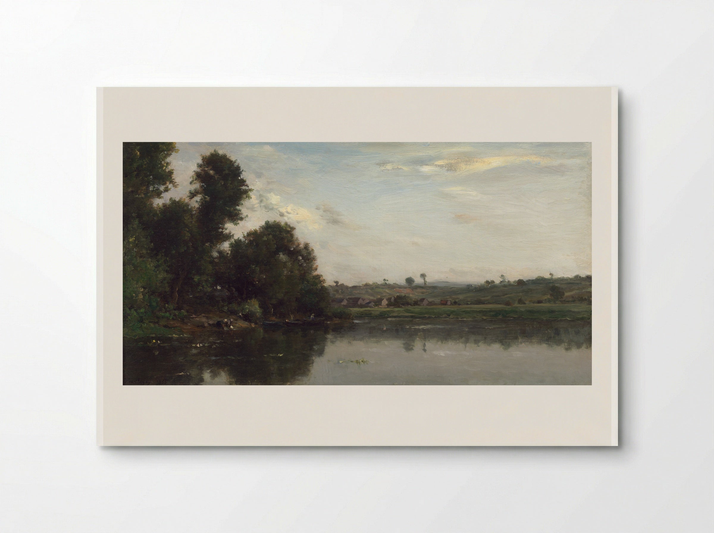 Washerwomen at the Oise River near Valmondois - Charles-Francois Daubigny - Poster