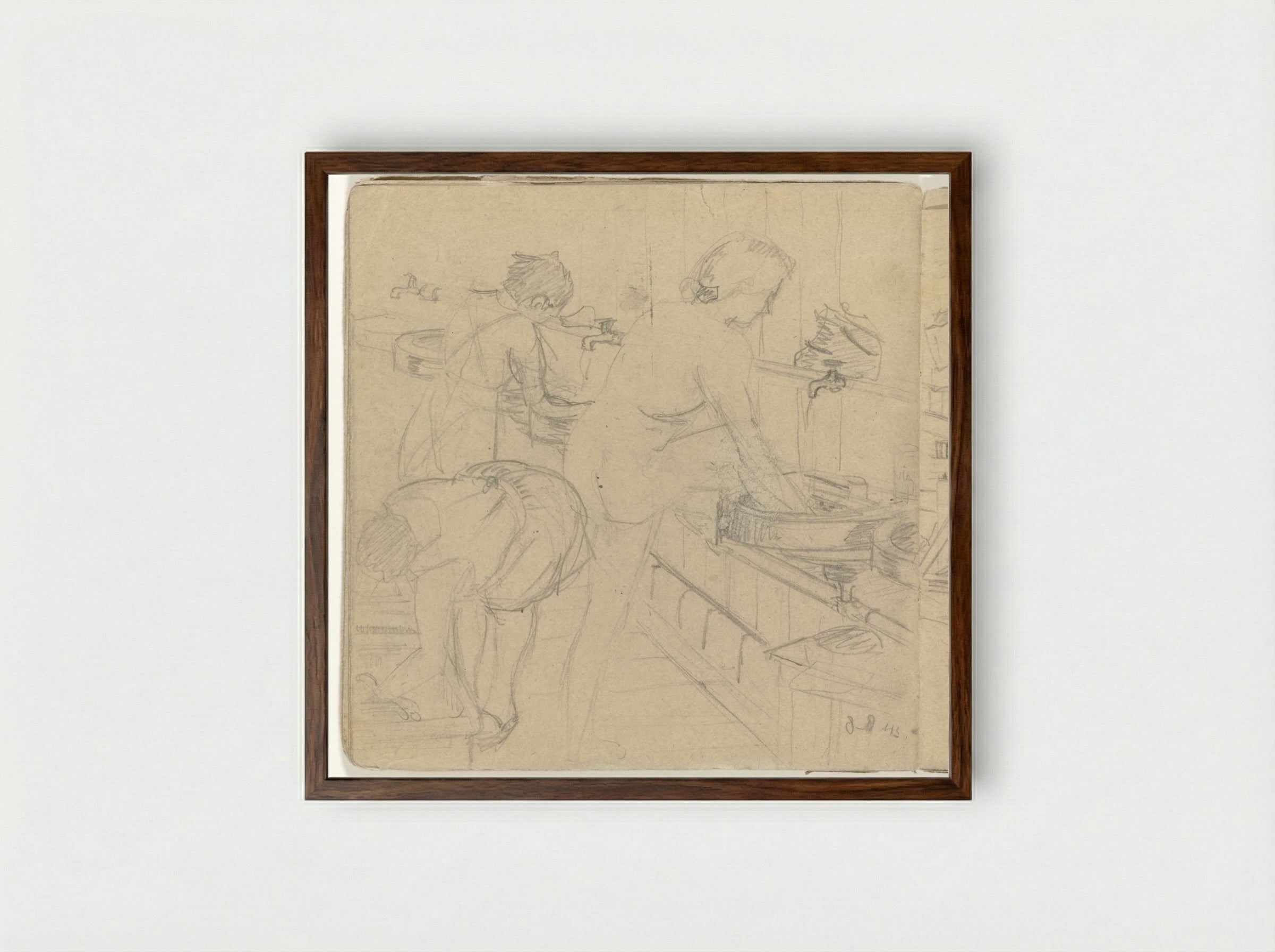 Wasruimte - Jan Toorop - Framed Print Dark Wood
