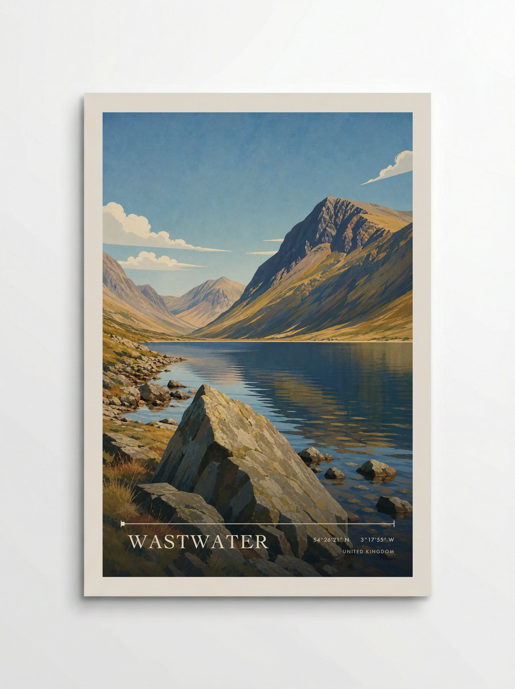 Wastwater United Kingdom Travel Poster - Poster