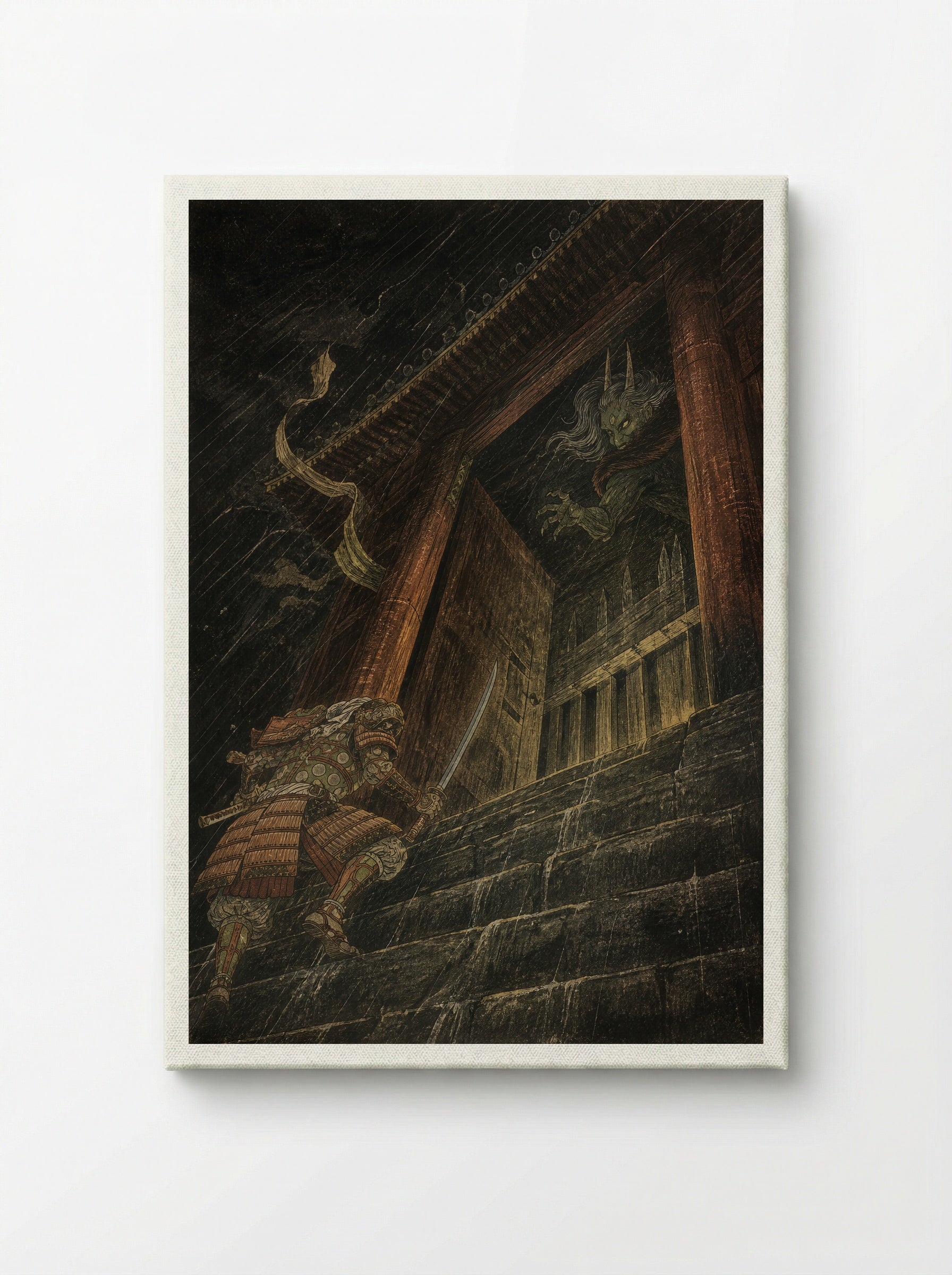Watanabe no Tsuna at Rashomon: The Storm Gate - Canvas