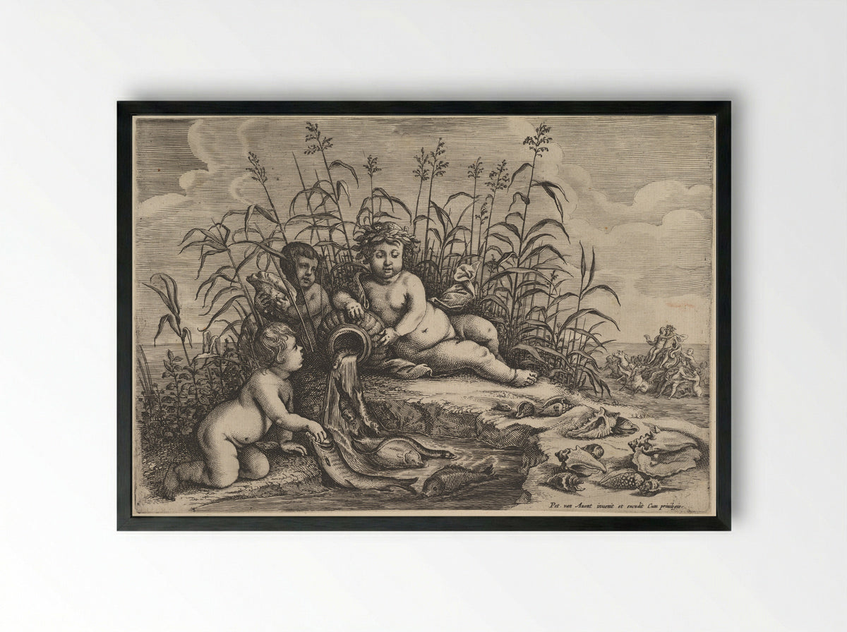 Water (Allegory of the Elements) - Pieter van Avont - Framed Print Black