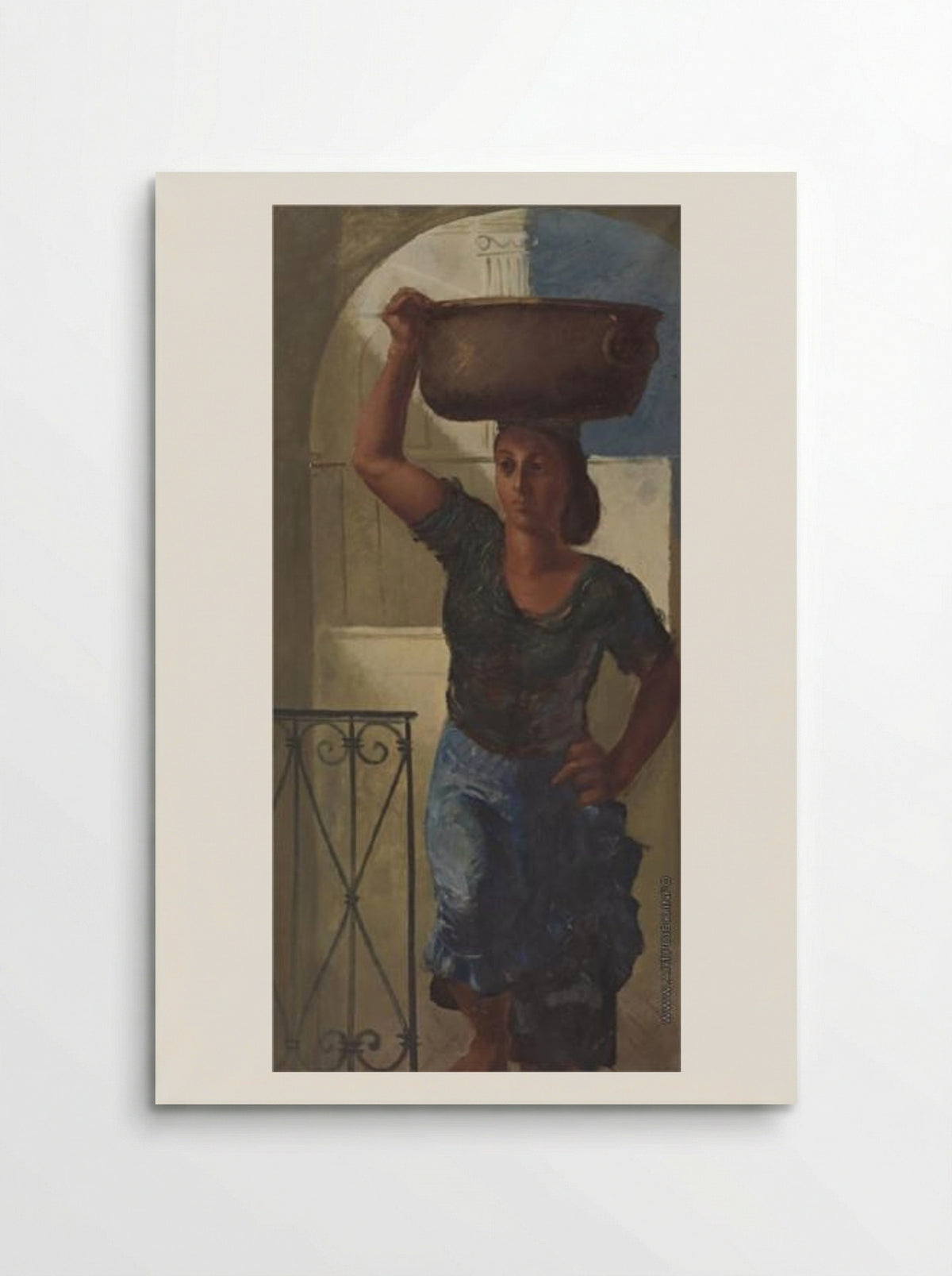 Water Carrying on Capri - Alexandre Jacovleff - Poster