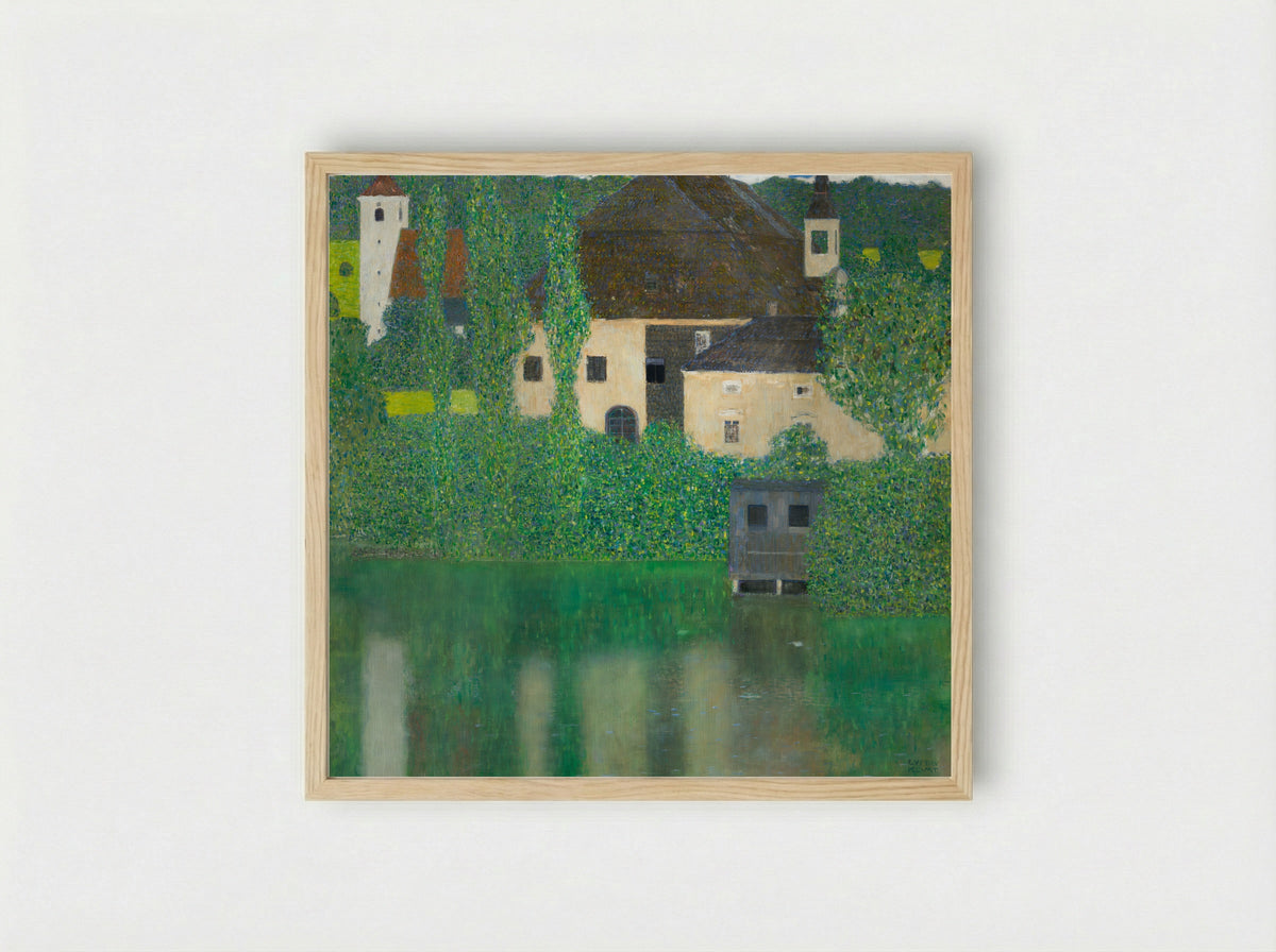 Water Castle - Gustav Klimt - Framed Print Wood