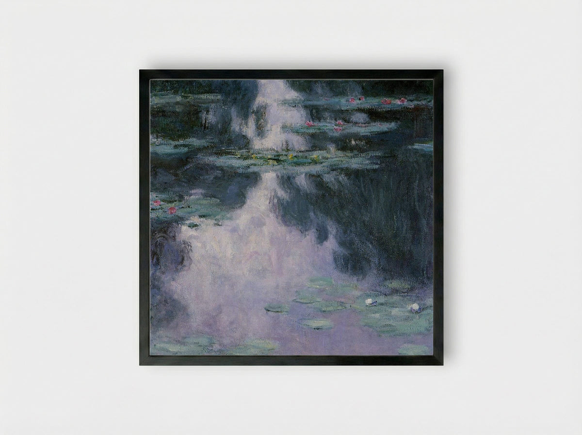 Water Lilies (Nympheas) - Claude Monet - Framed Print Black