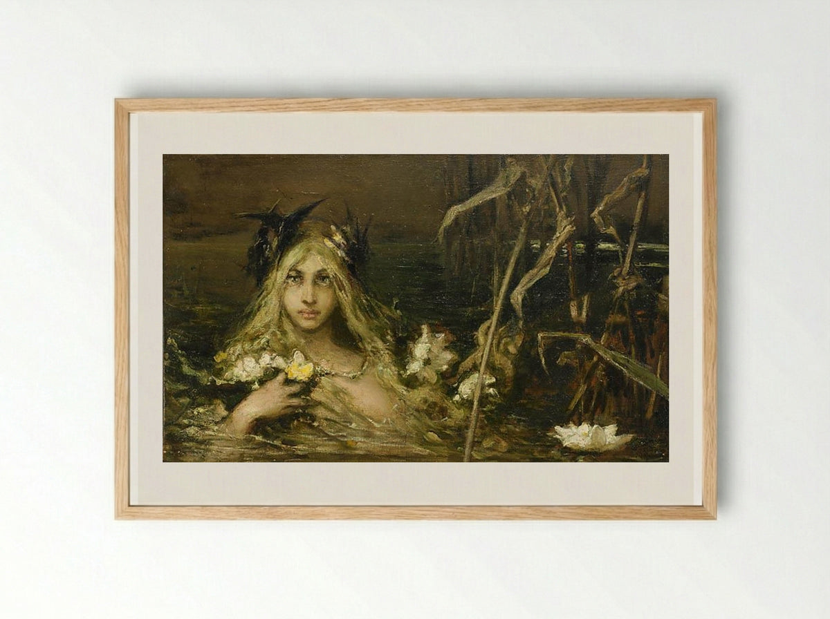 Water Nymph - Wilhelm Kotarbinski - Framed Print Wood