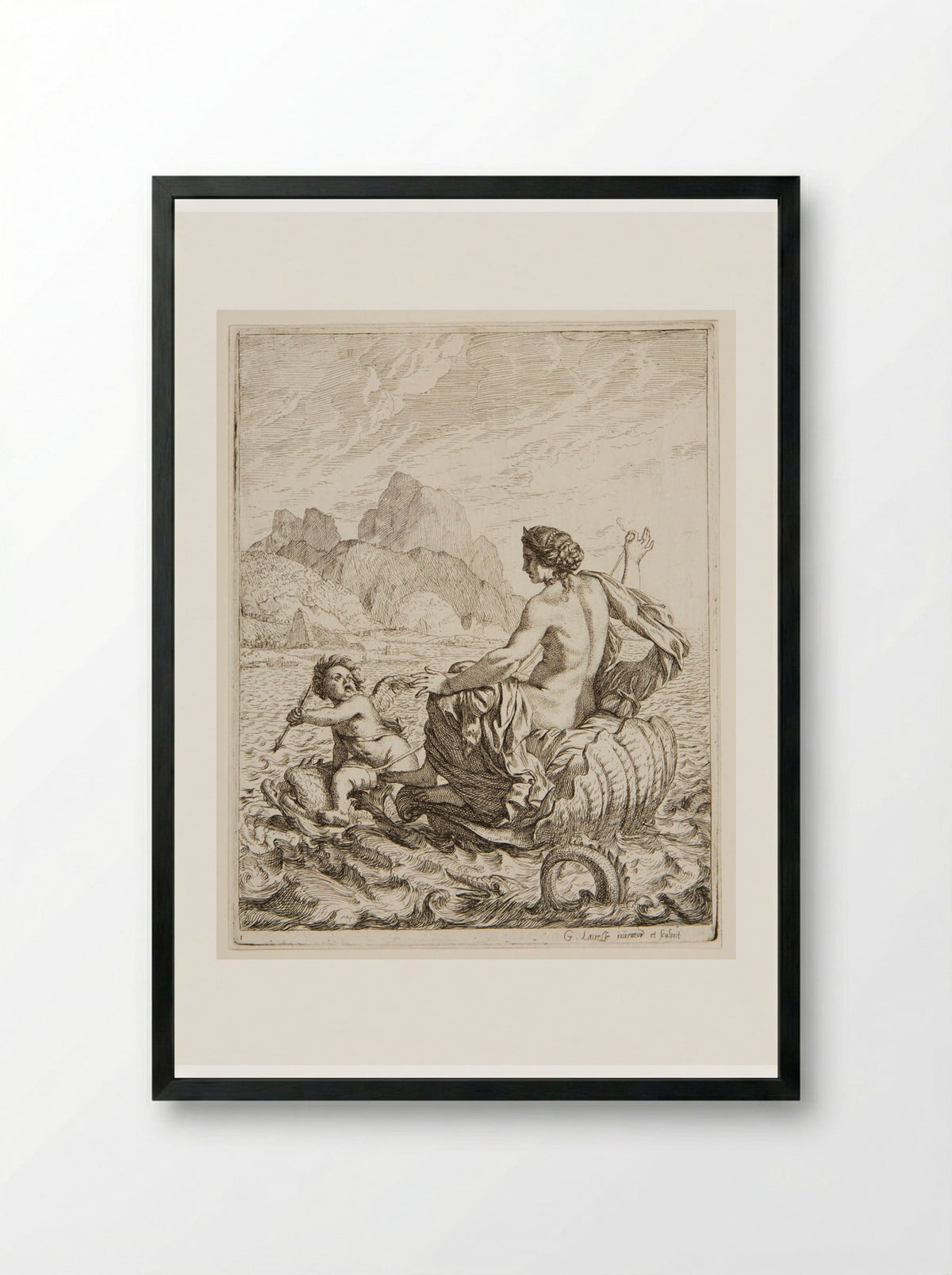 Water - Gérard de Lairesse - Framed Print Black