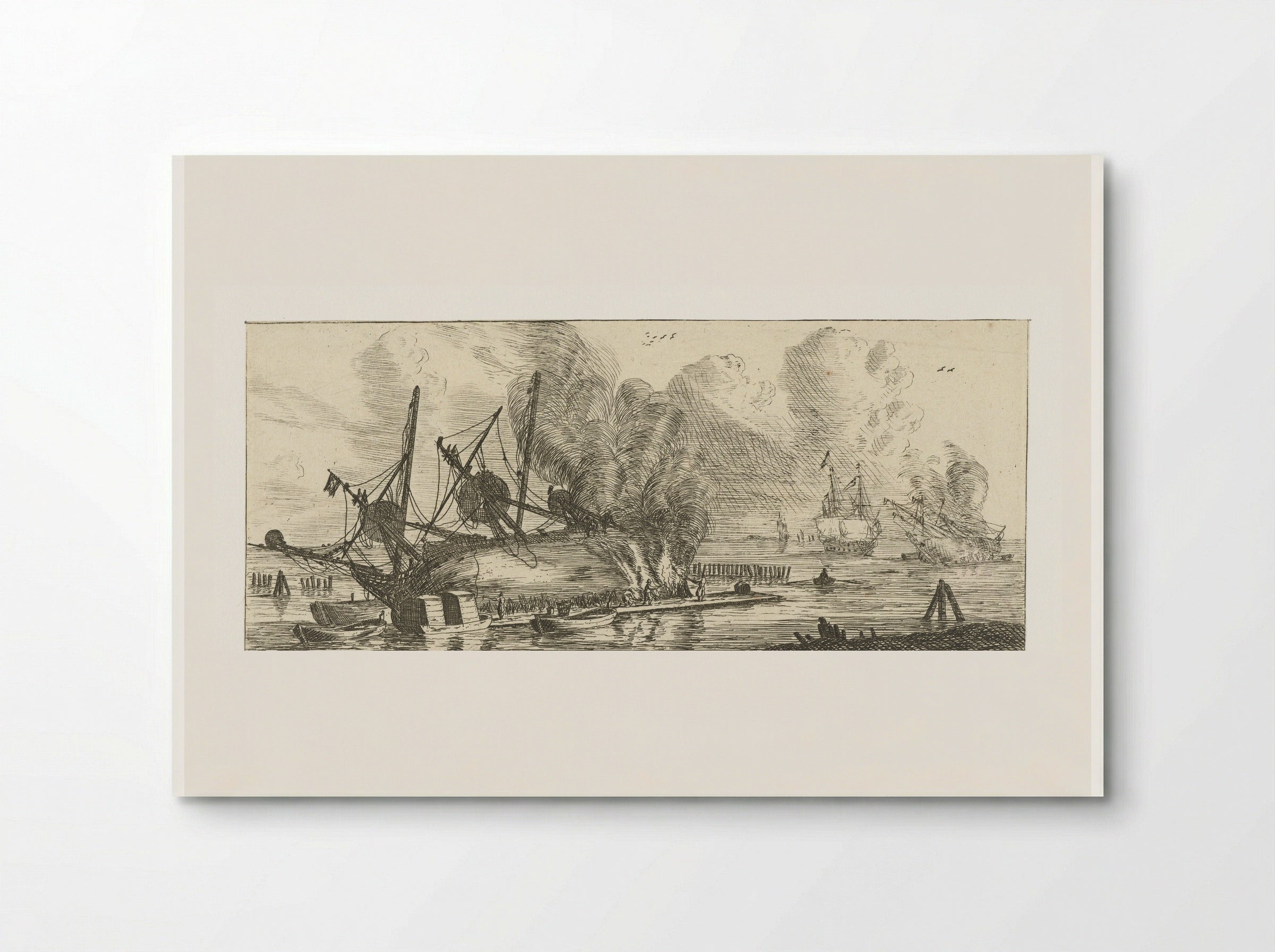 Waterdichtmaken van de romp van een schip - Reinier Nooms - Poster
