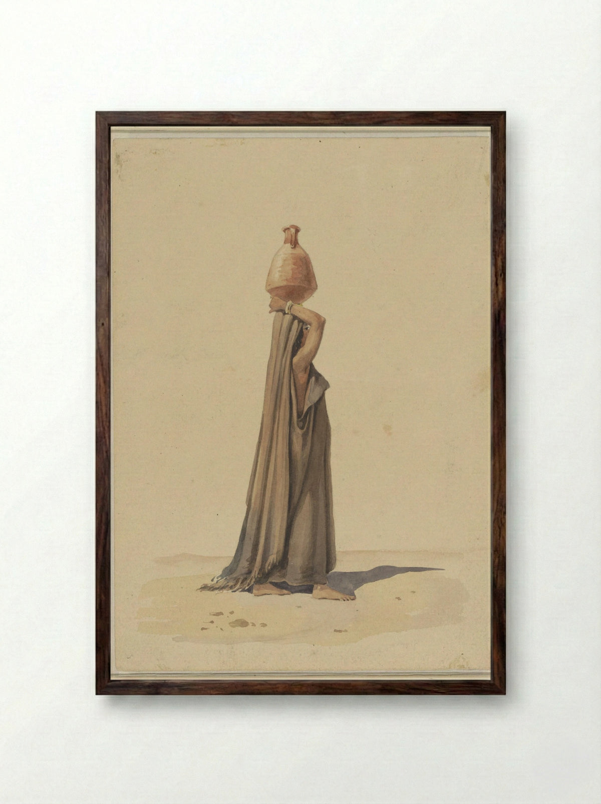 Waterdraagster - Émile Prisse d'Avennes - Framed Print Dark Wood