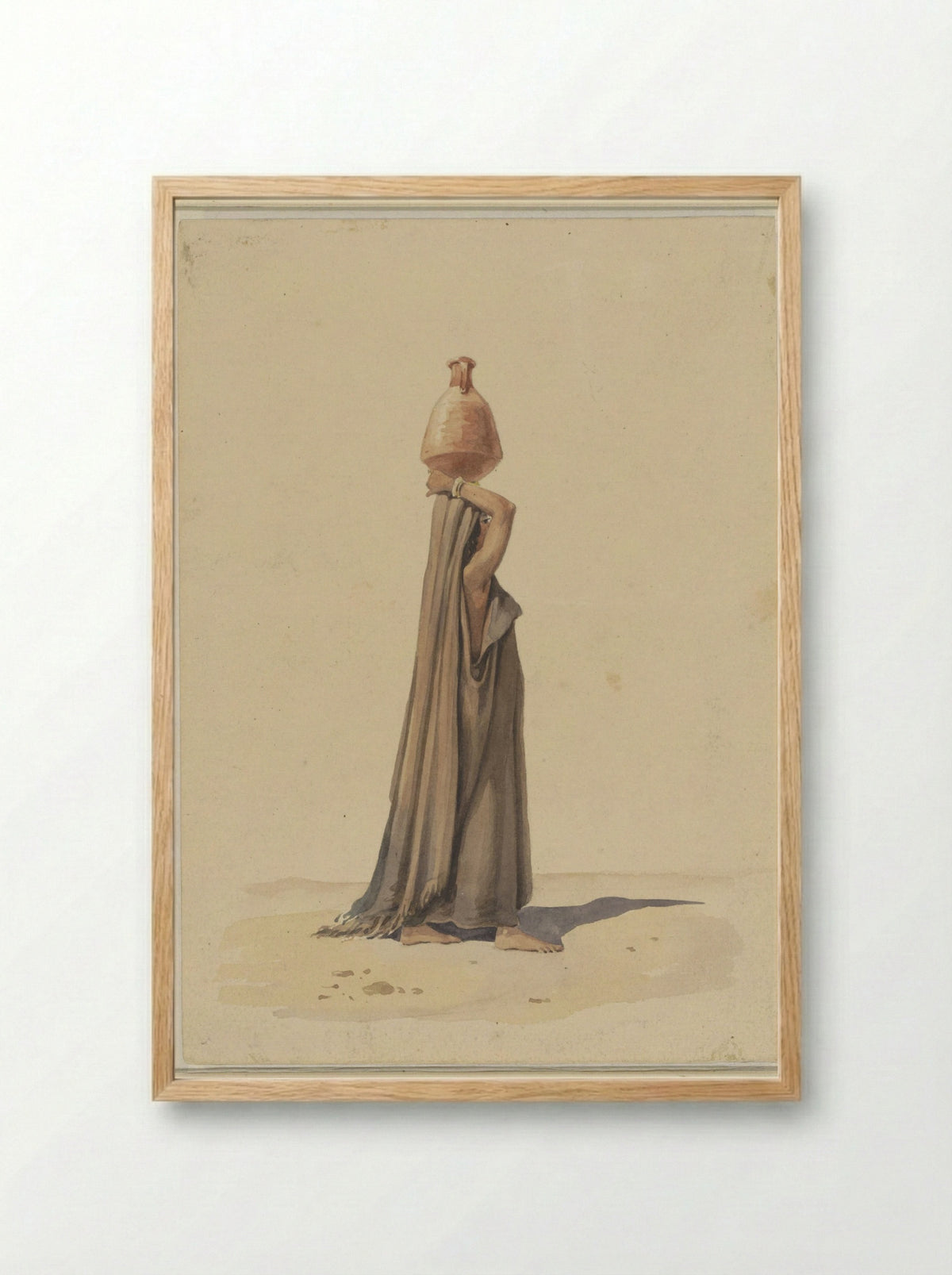Waterdraagster - Émile Prisse d'Avennes - Framed Print Wood