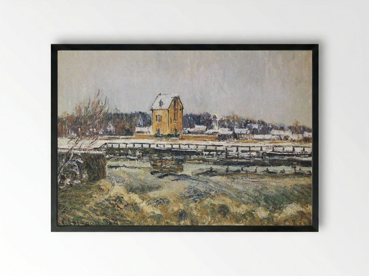 Waterfall at Saint-Martin, Pontoise - Gustave Loiseau - Framed Print Black