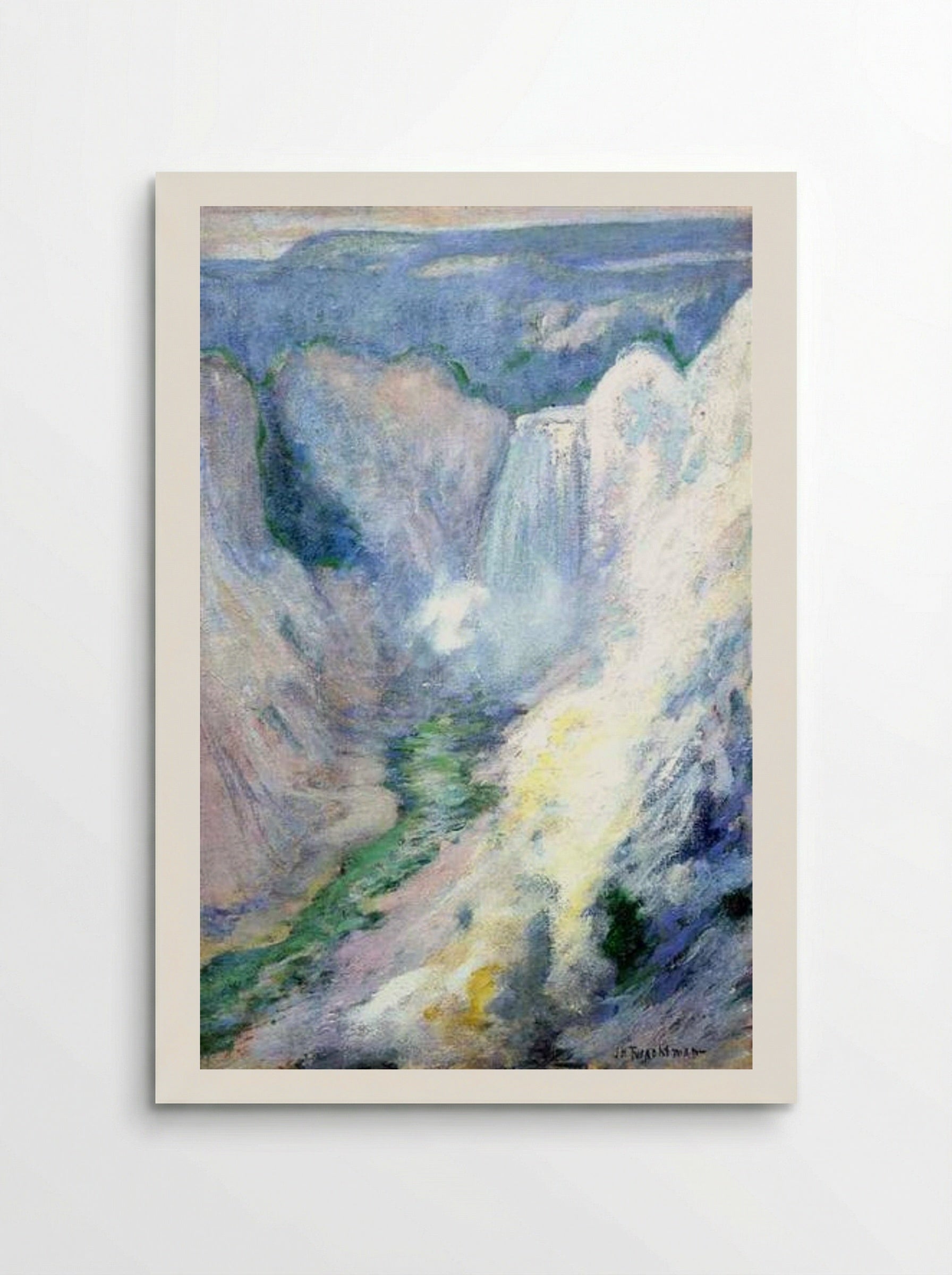 Waterfall in Yellowstone - John Henry Twachtman - Poster
