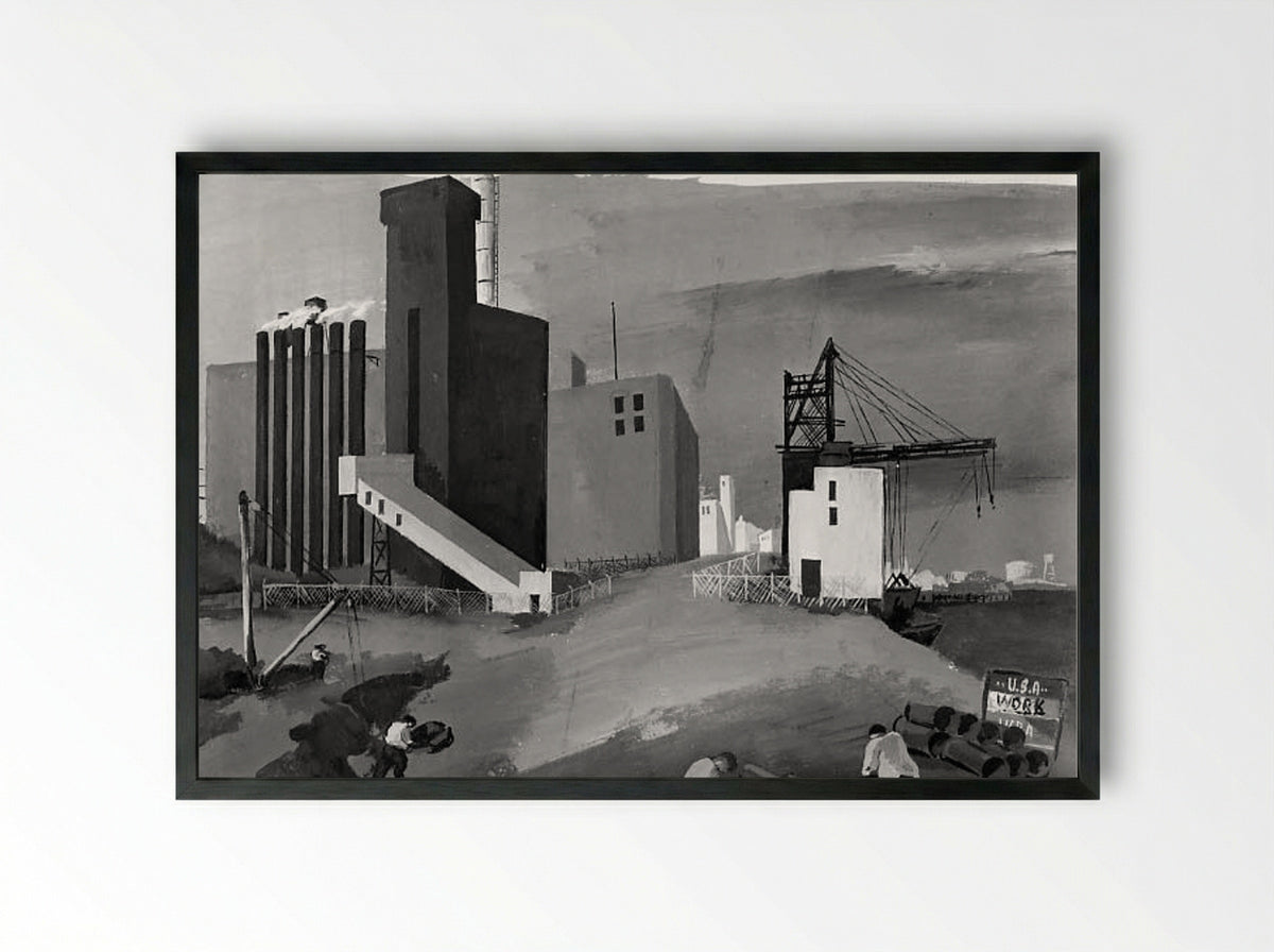 Waterfront - Joseph Kaplan - Framed Print Black