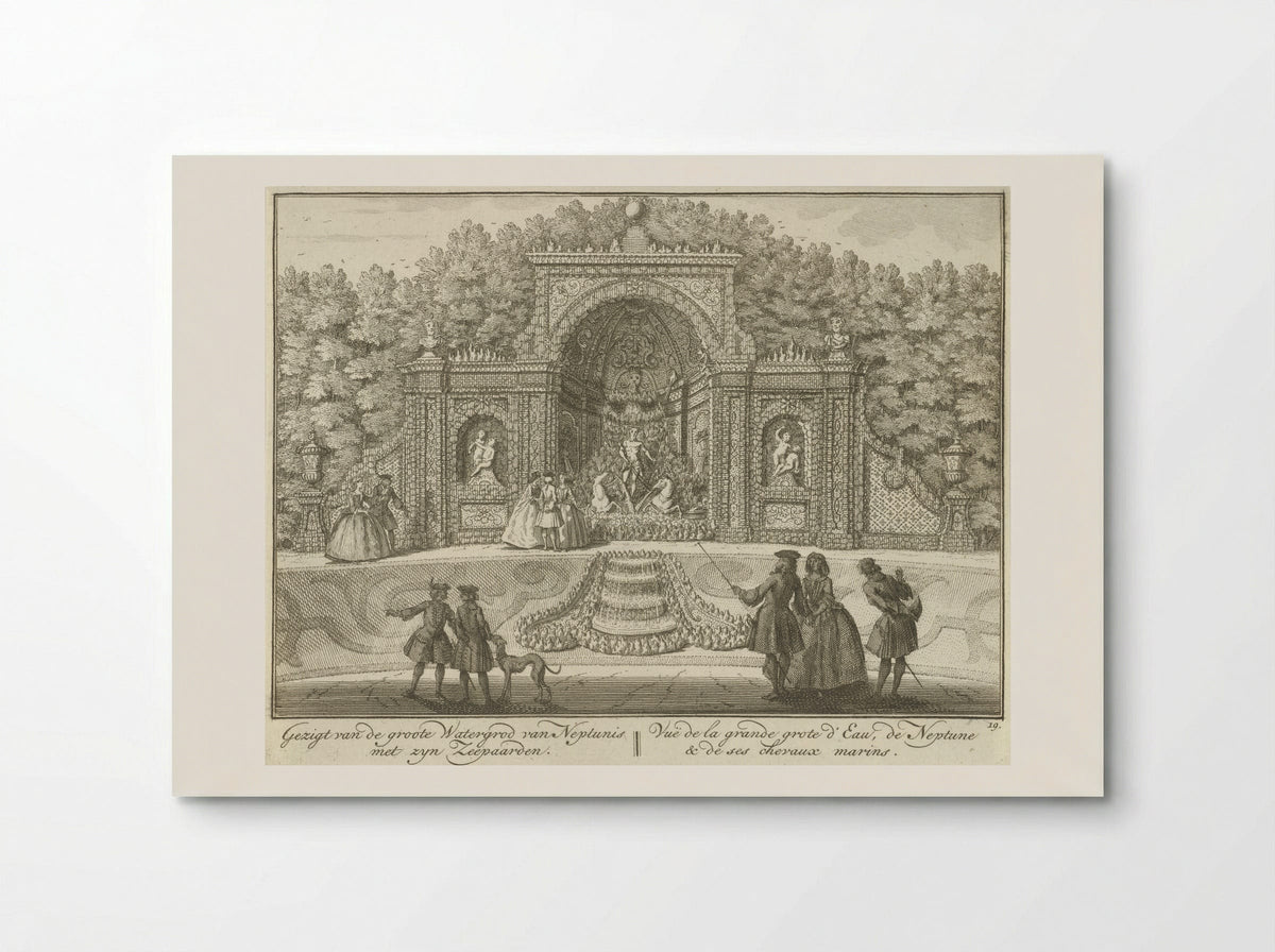 Watergrot van Neptunus in de tuin van Huis ter Meer te Maarssen - Hendrik de Leth - Poster