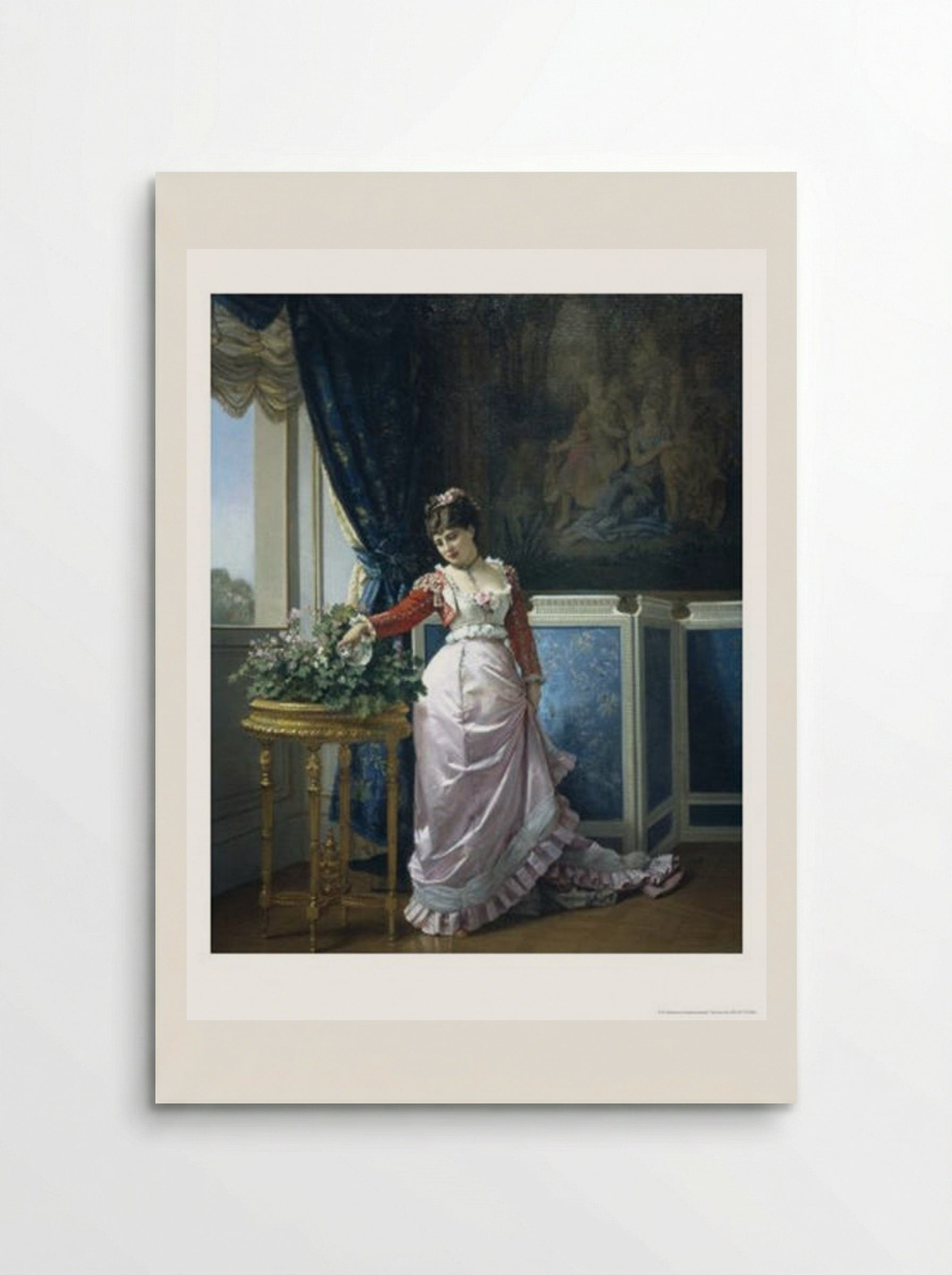 Watering the Flowers - Auguste Toulmouche - Poster