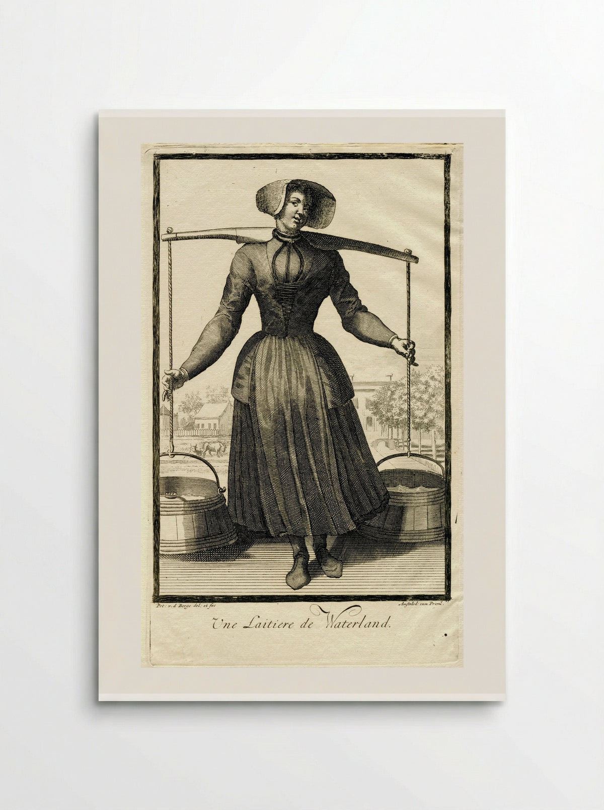 Waterlandse melkmeid - Pieter van den Berge - Poster