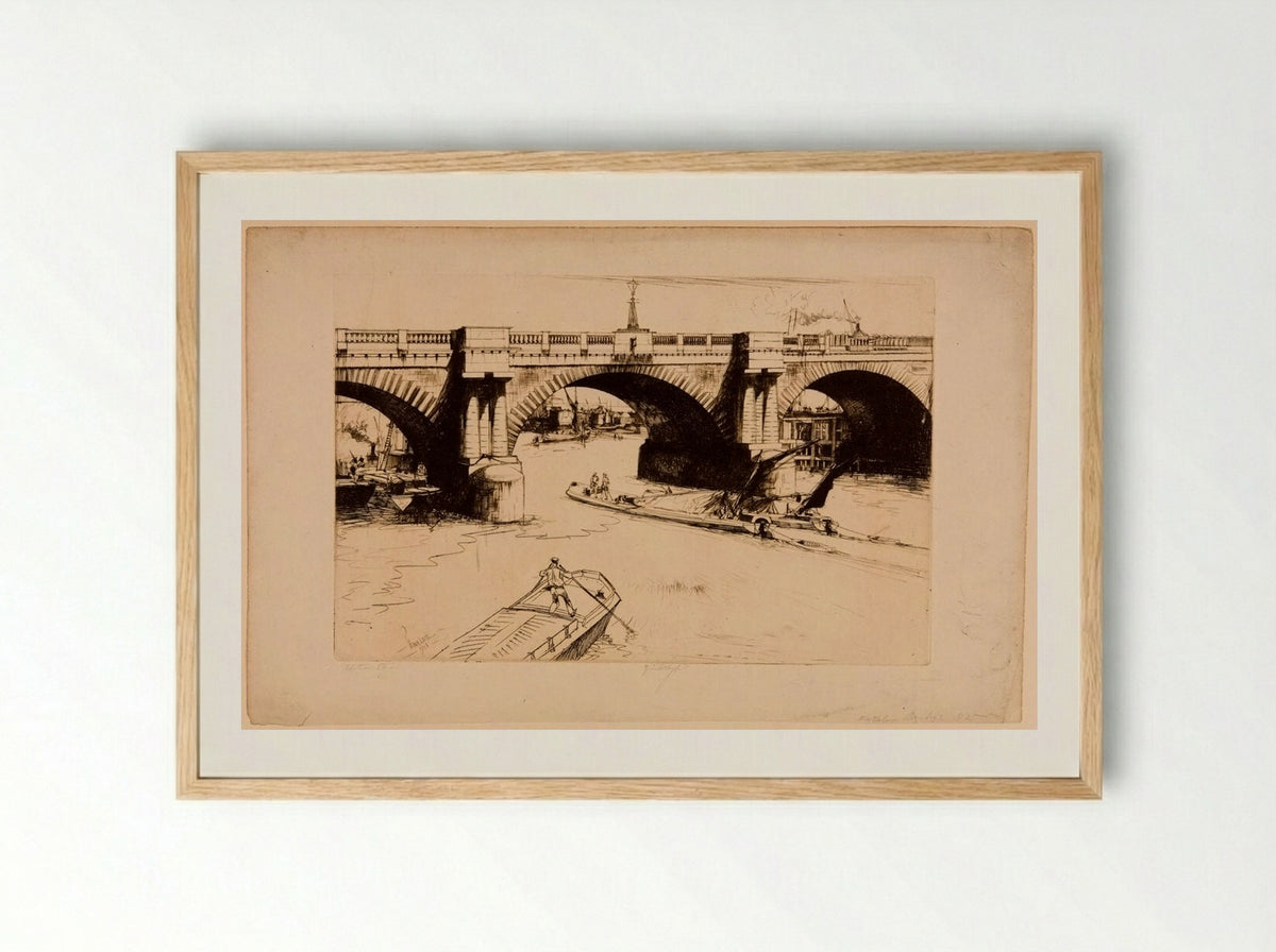 Waterloo Bridge - John W. Winkler - Framed Print Wood