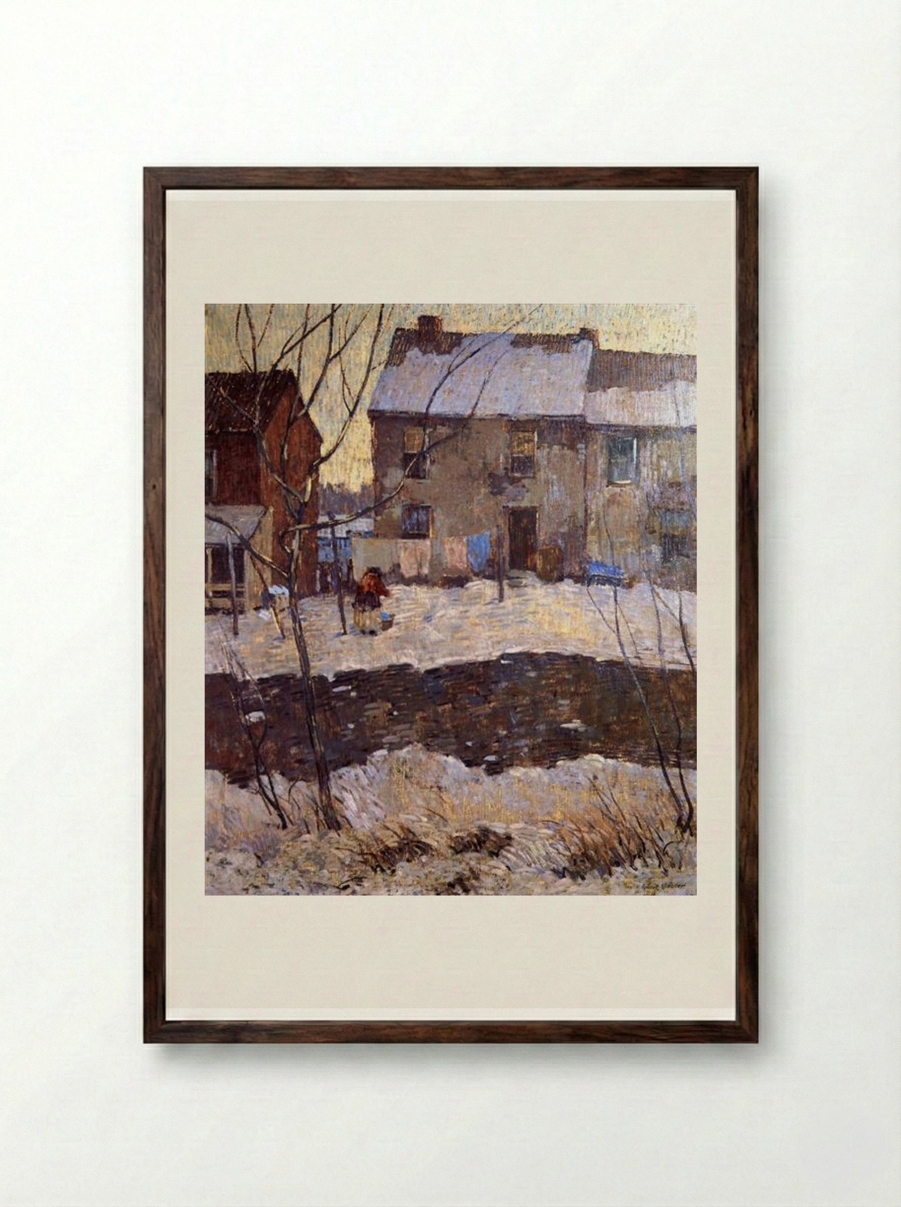 Waterloo Place - Robert Spencer - Framed Print Dark Wood