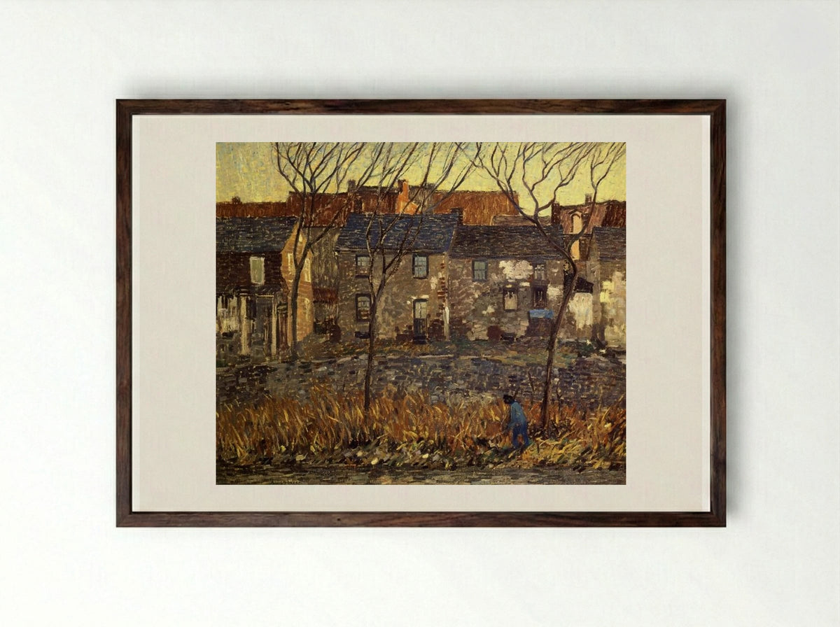 Waterloo Row - Robert Spencer - Framed Print Dark Wood