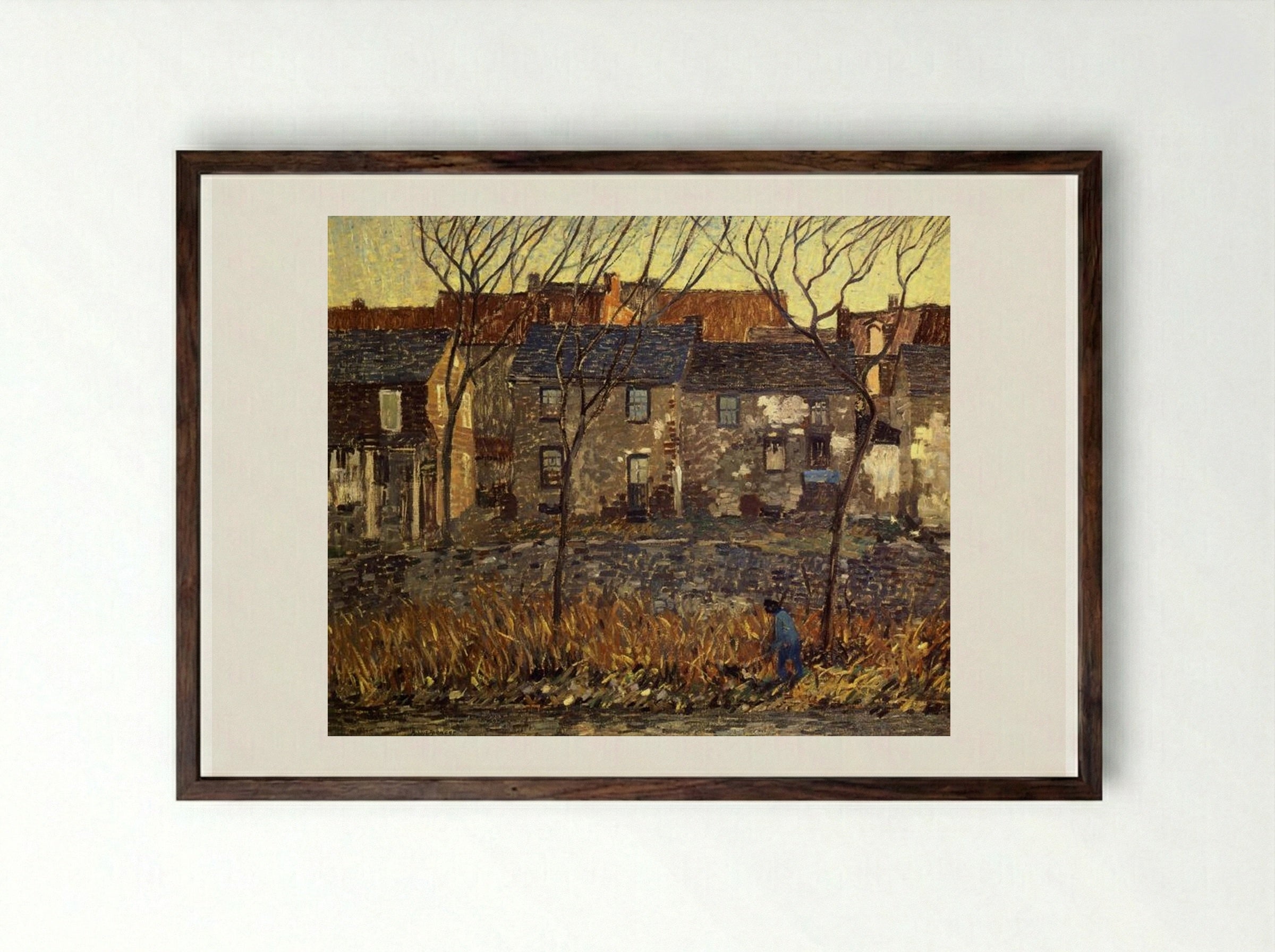 Waterloo Row - Robert Spencer - Framed Print Dark Wood