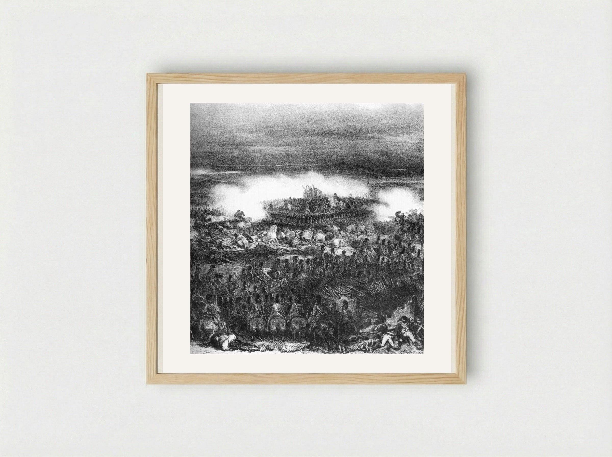 Waterloo: June 18, 1815 - Denis-Auguste-Marie Raffet - Framed Print Wood