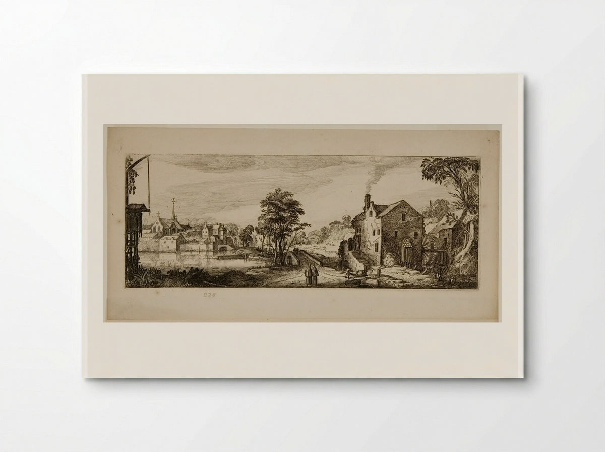 Watermill near a Village - Jan van de Velde II - Poster