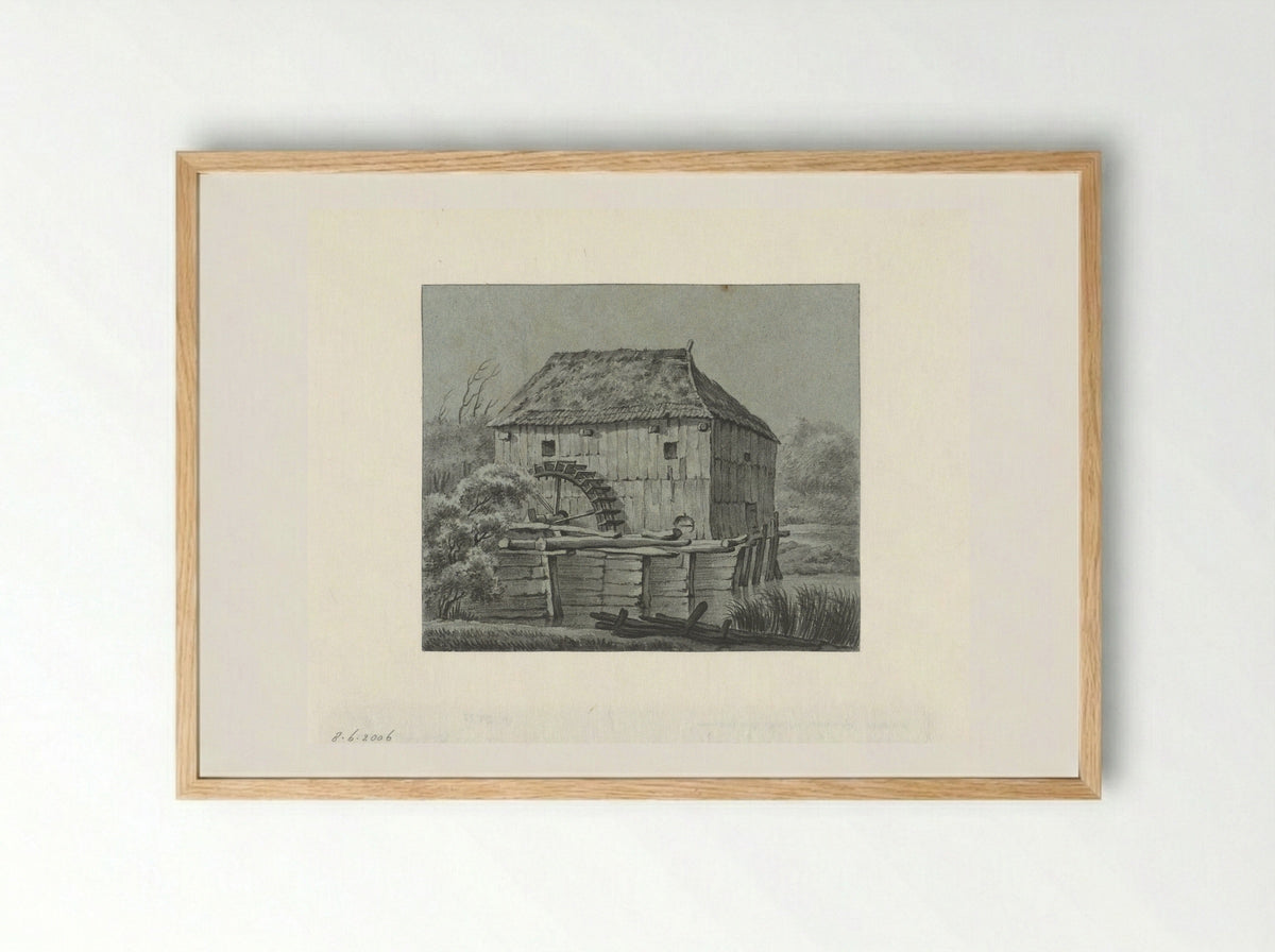 Watermolen Den Haller te Diepenheim - Gerrit Hulseboom - Framed Print Wood