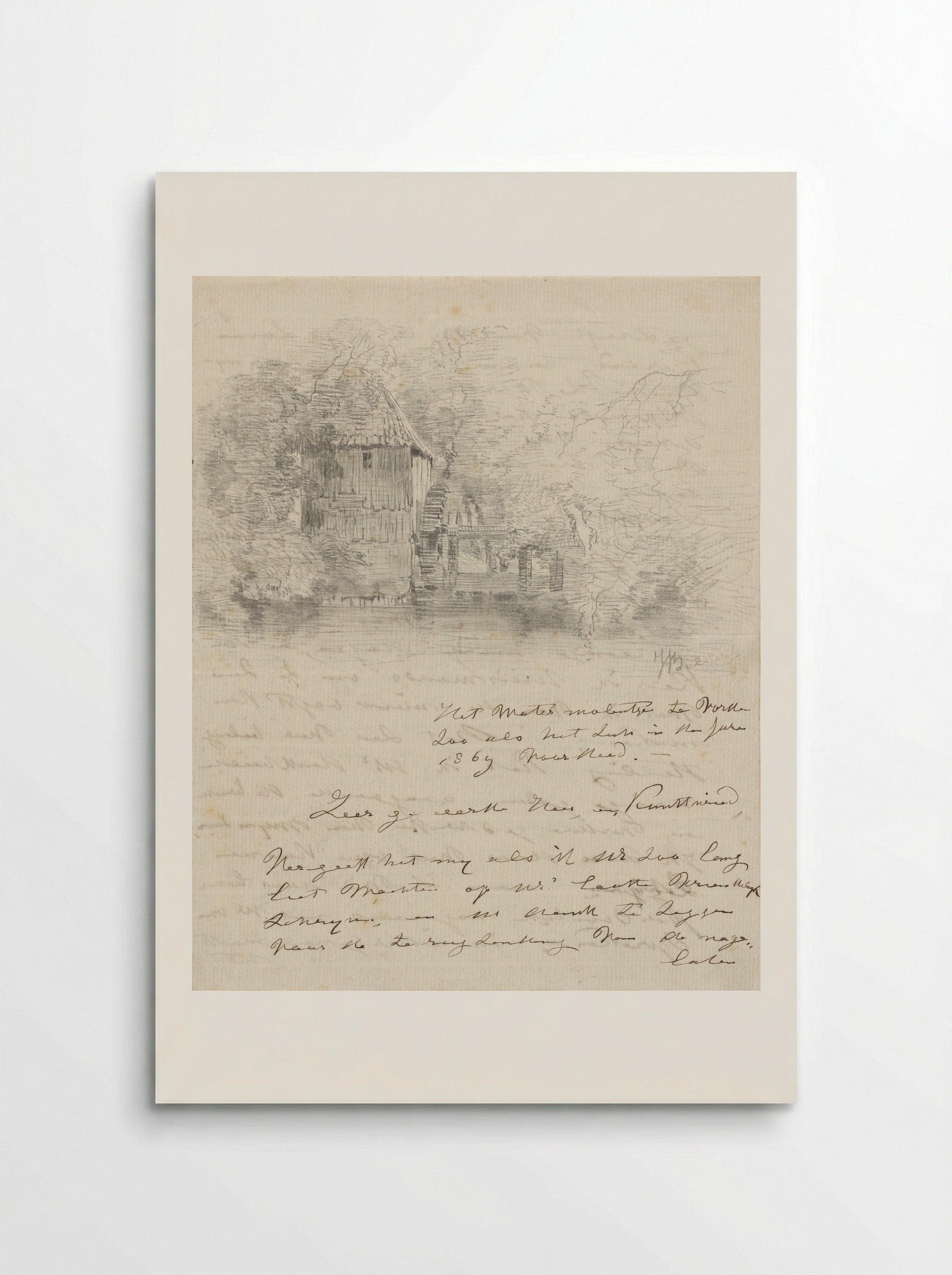 Watermolen te Vorden - Johannes Warnardus Bilders - Poster