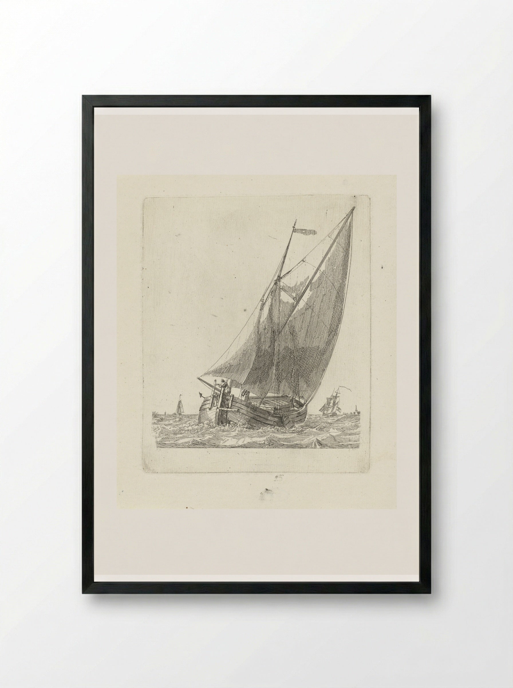 Waterschip dat zout water haalt - Gerrit Groenewegen - Framed Print Black