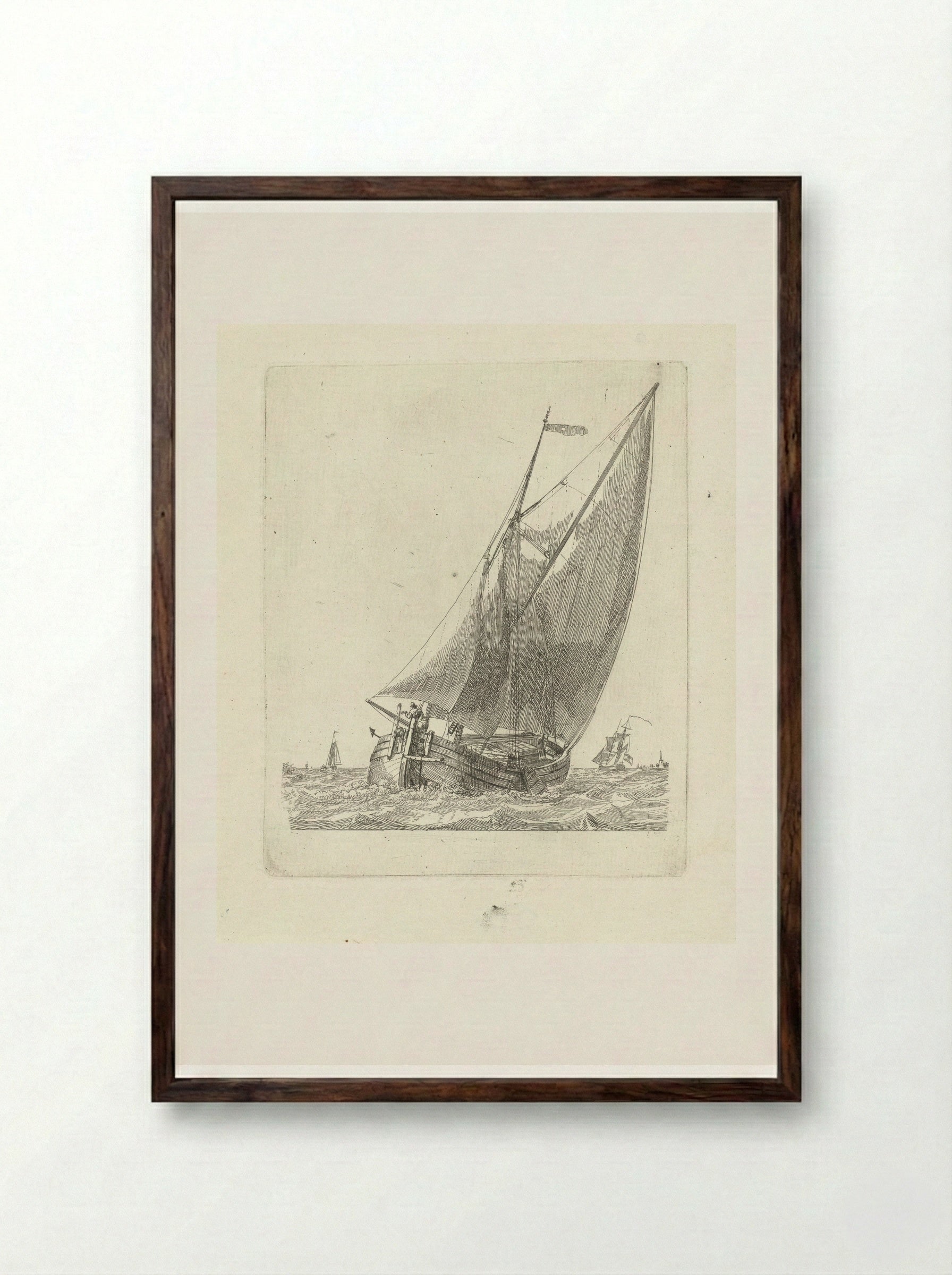 Waterschip dat zout water haalt - Gerrit Groenewegen - Framed Print Dark Wood