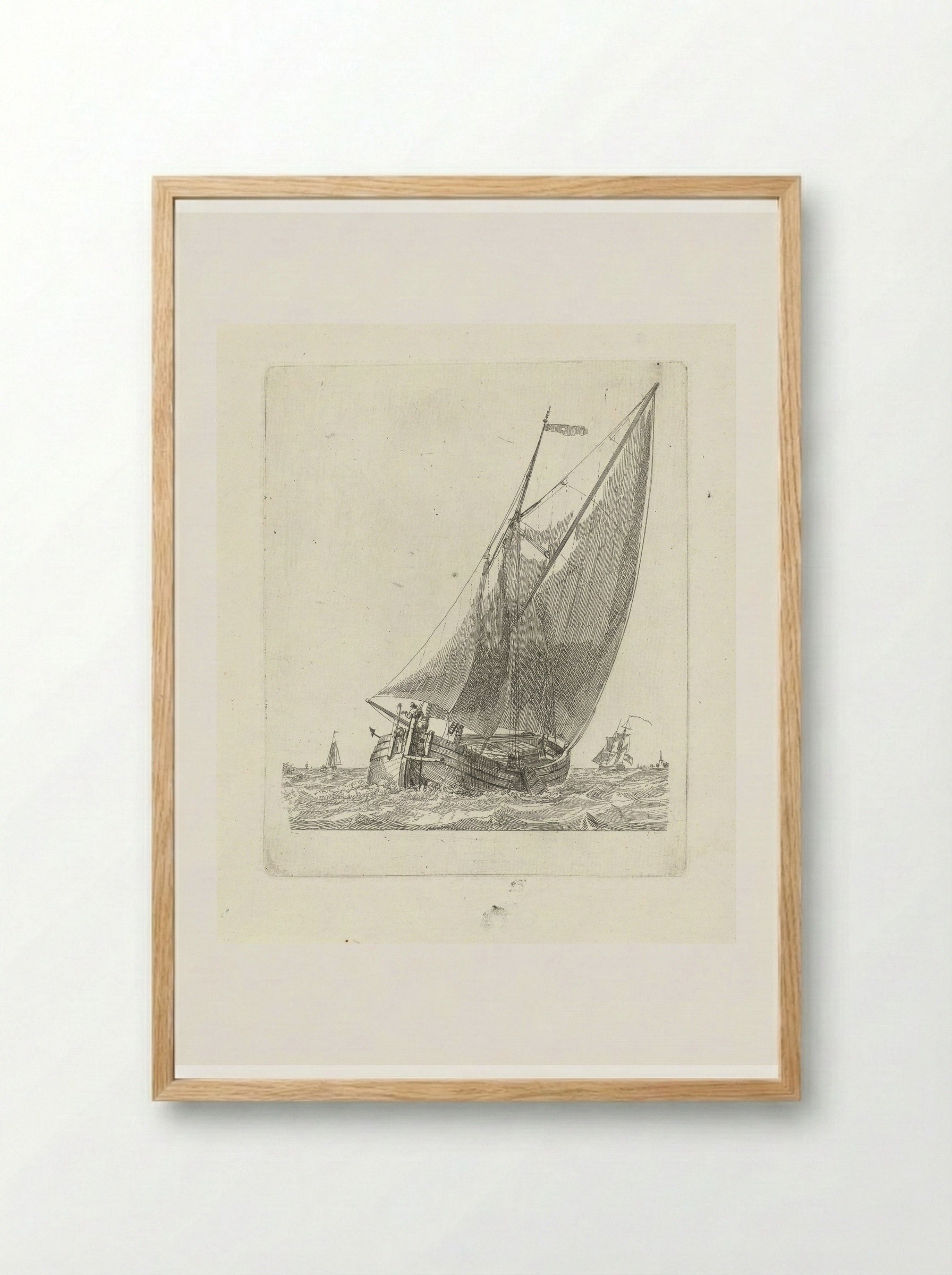 Waterschip dat zout water haalt - Gerrit Groenewegen - Framed Print Wood