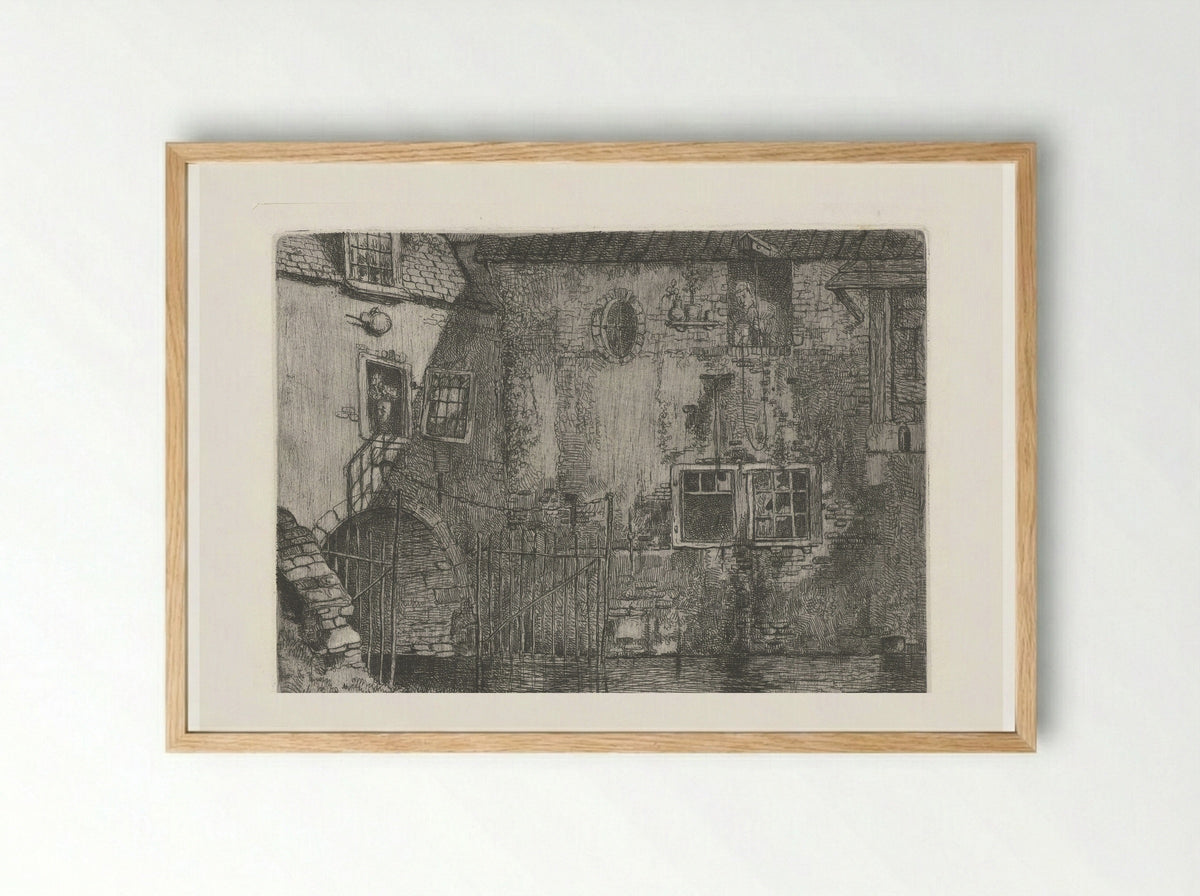 Waterslootse Poort te Delft - Jacobus Ludovicus Cornet - Framed Print Wood