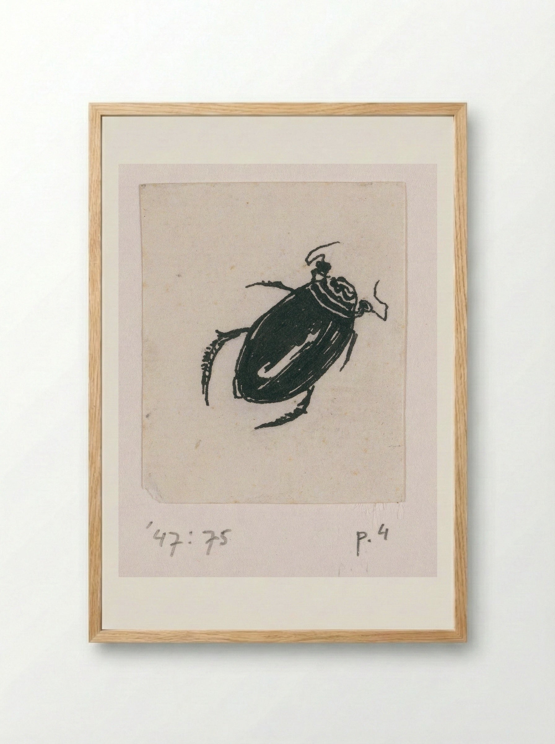 Watertor (Water Beetle) - Willem Wenckebach - Framed Print Wood