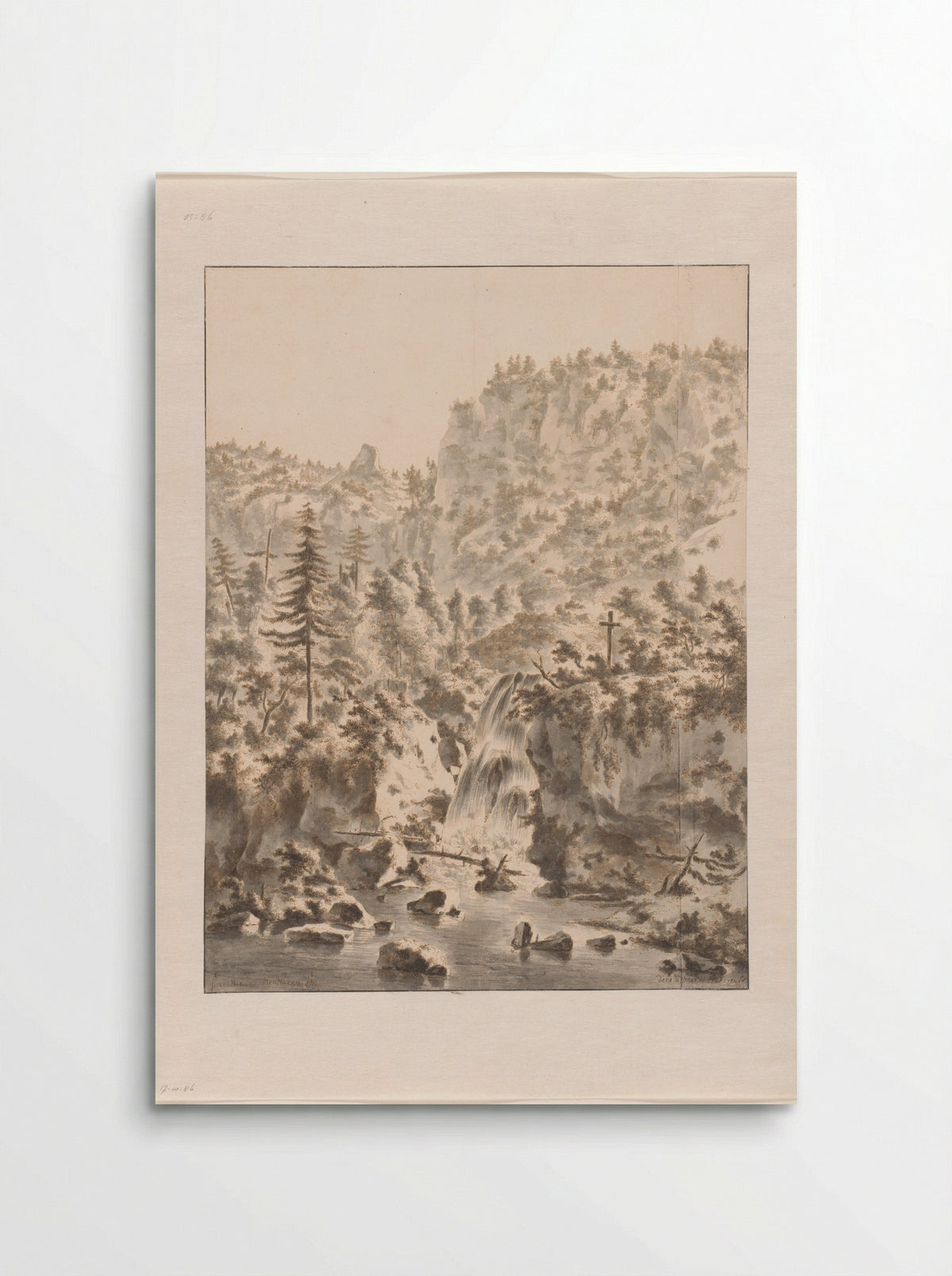 Waterval bij de Grand Chartreuse - Frederik de Moucheron - Poster