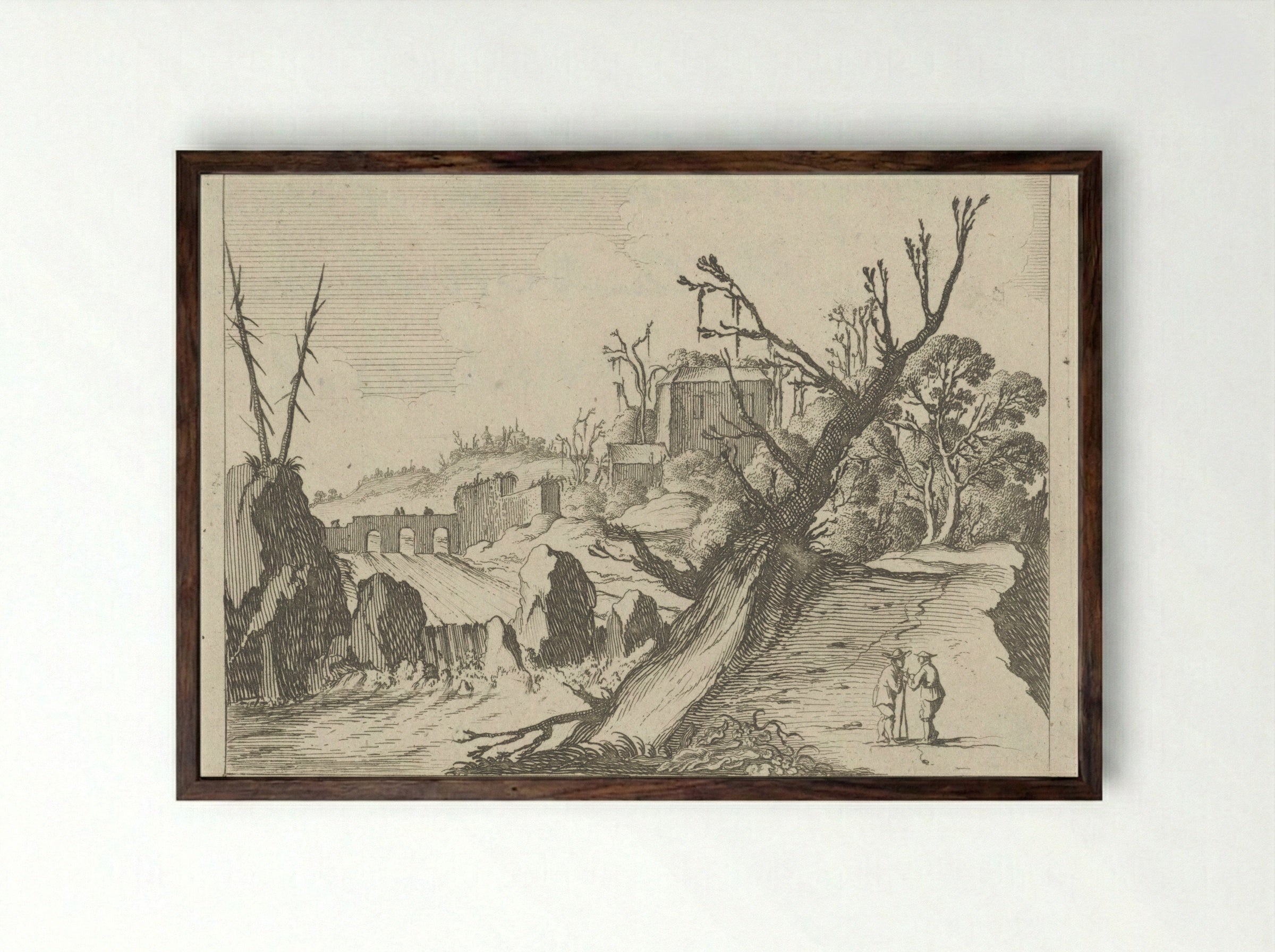 Waterval - Gillis van Scheyndel (I) - Framed Print Dark Wood
