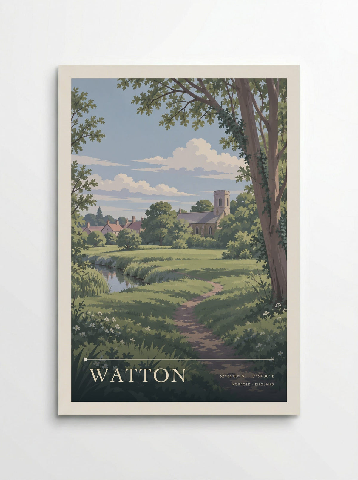 Watton, Norfolk | Travel Poster - Poster