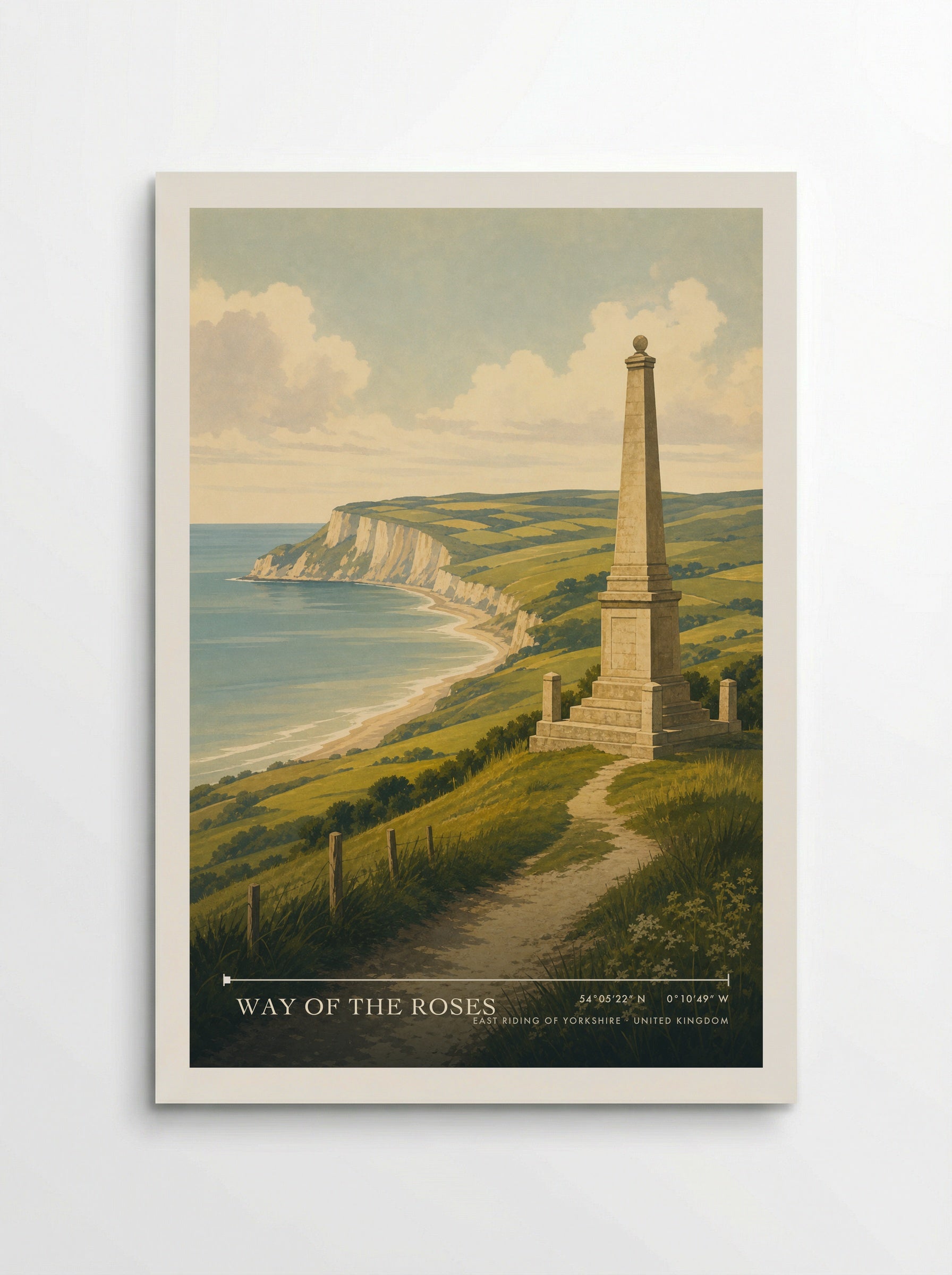 Way of the Roses East Riding of Yorkshire United Kingdom Travel Poster - Poster