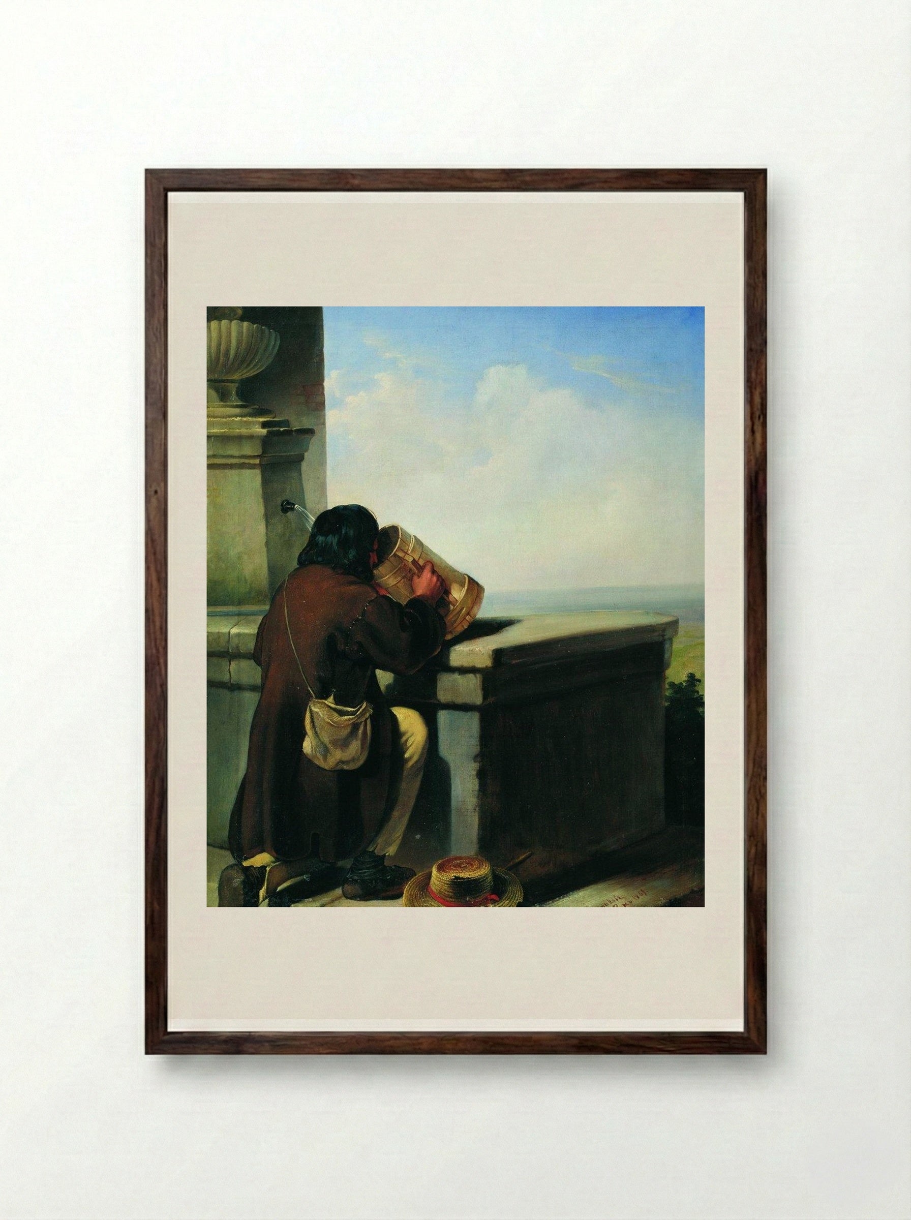 Wayfarer - Fyodor Bronnikov - Framed Print Dark Wood