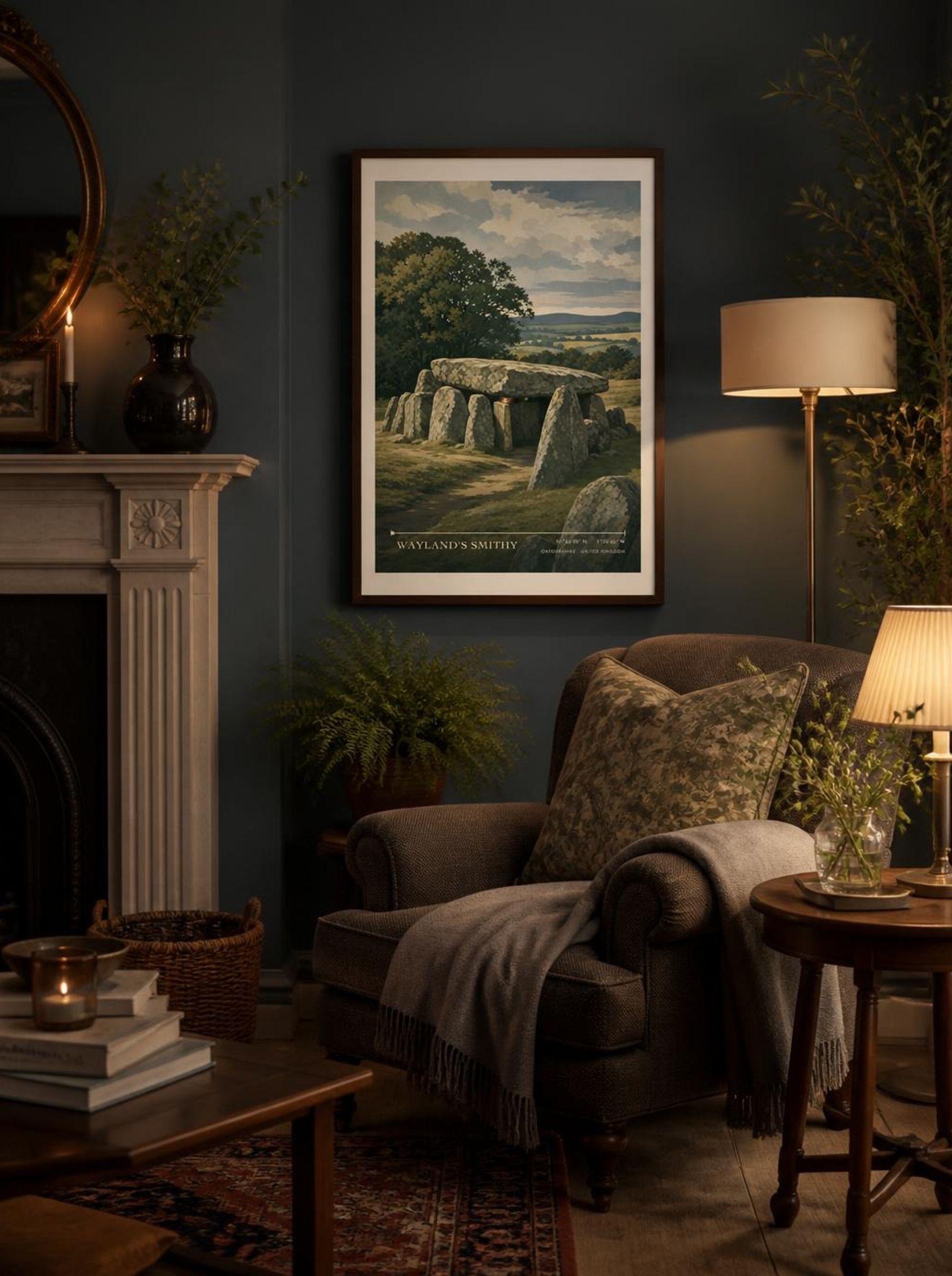 Wayland's Smithy Oxfordshire United Kingdom Travel Poster - Lifestyle