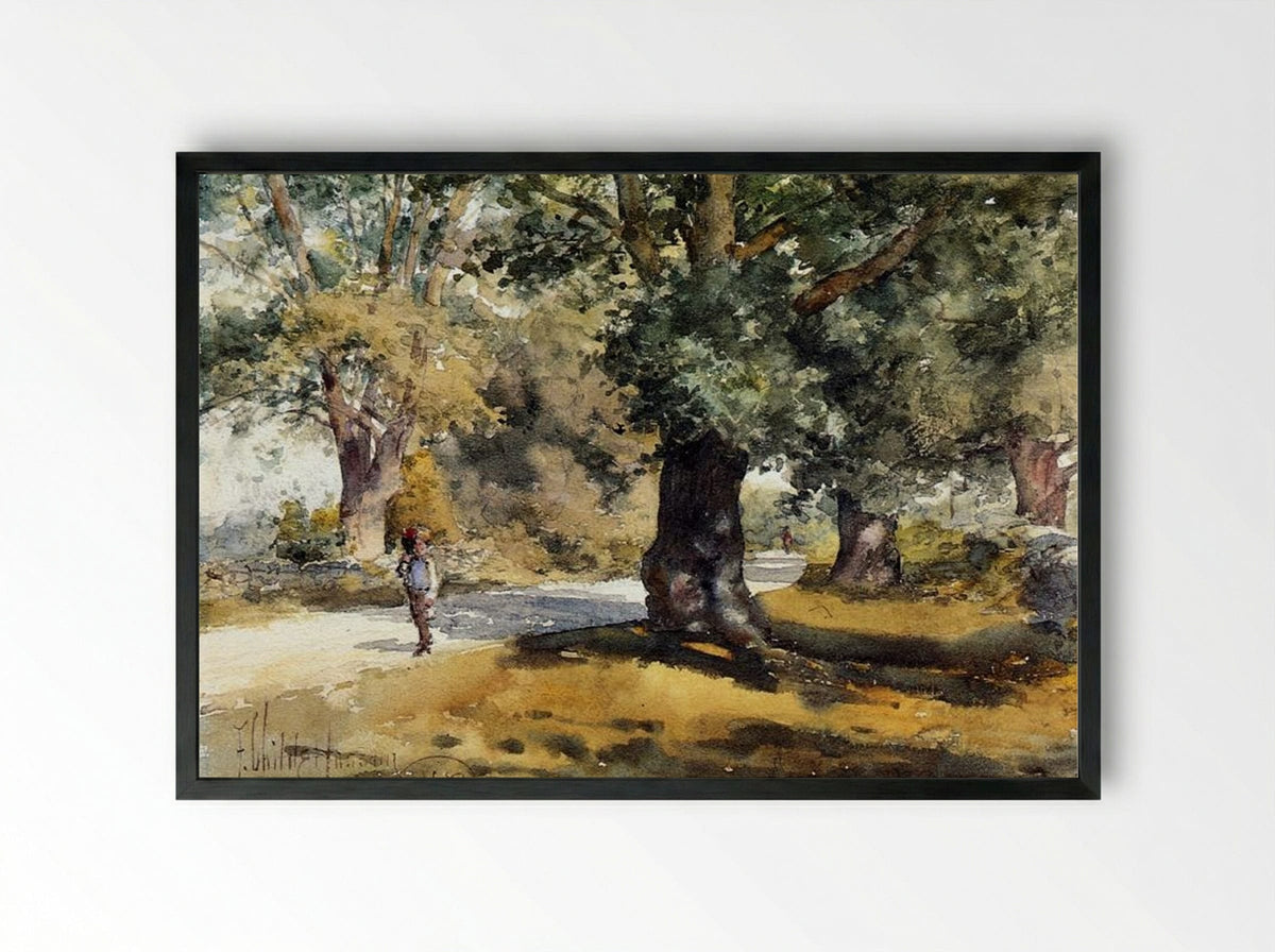 Wayside Inn - Childe Hassam - Framed Print Black