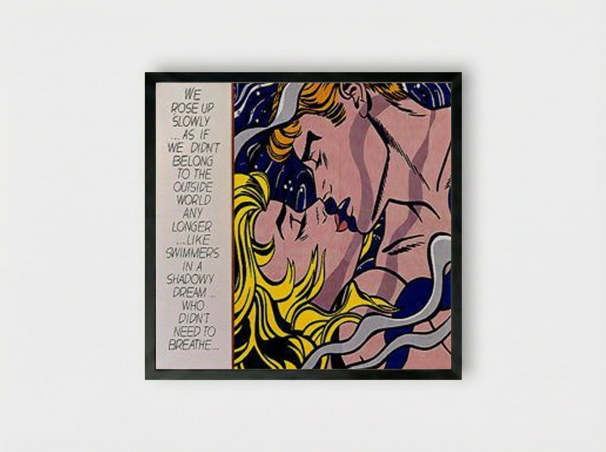 We Rose Up Slowly - Roy Lichtenstein - Framed Print Black