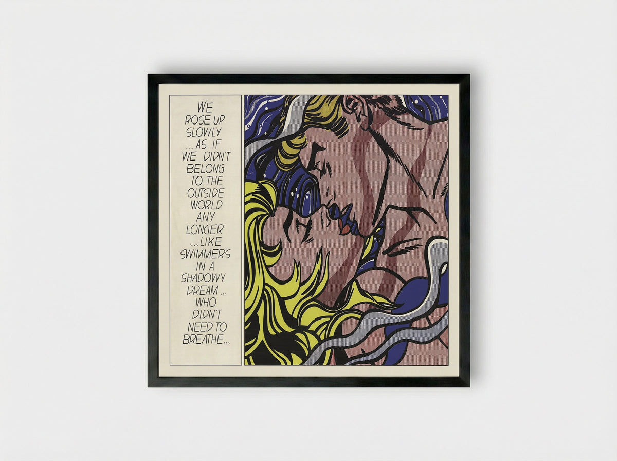 We Rose Up Slowly - Roy Lichtenstein - Framed Print Black