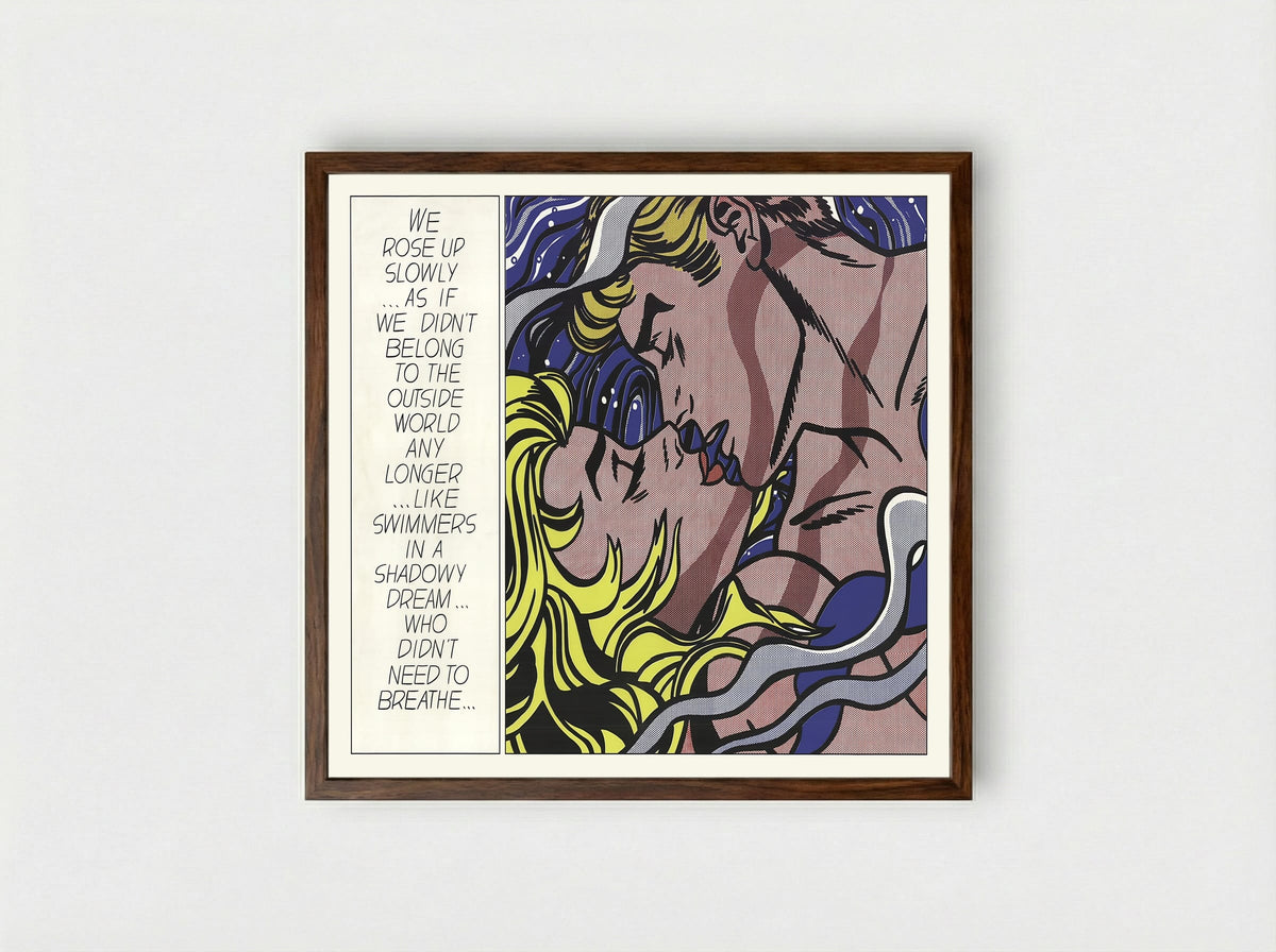 We Rose Up Slowly - Roy Lichtenstein - Framed Print Dark Wood